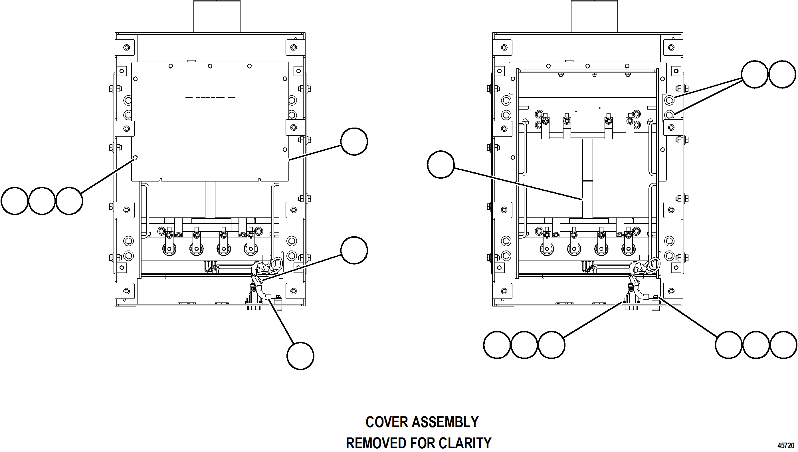 Komatsu parts book diagram for AFE77-AB 830E-5 S/N A50077 - A50078  DOWNER EDI: TRANSFORMER    2/2    58E-06-11011