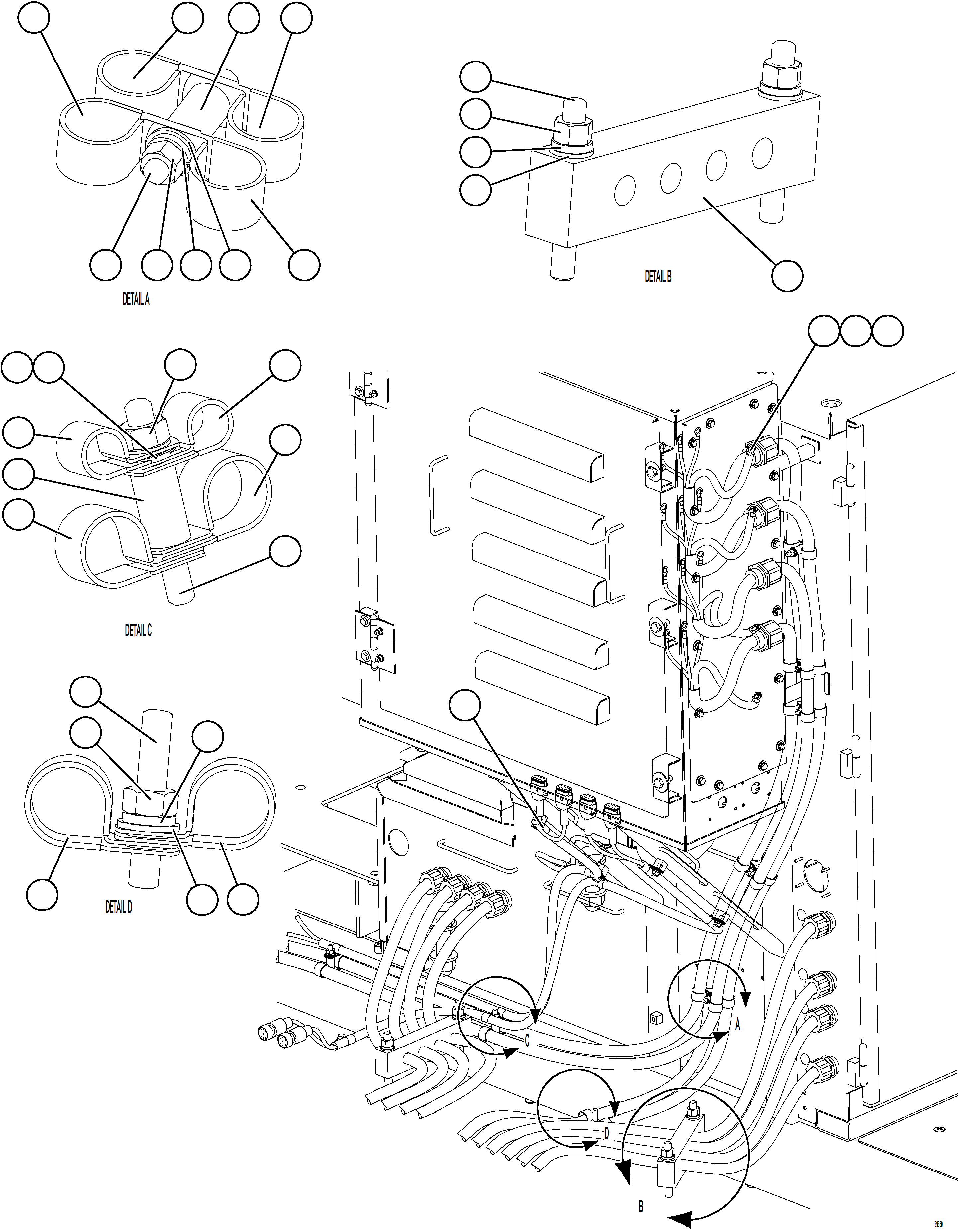 Komatsu parts book diagram for AFE77-AB 830E-5 S/N A50077 - A50078  DOWNER EDI: CONTROL CABINET EXTERNAL WIRING - RETARDING GRID