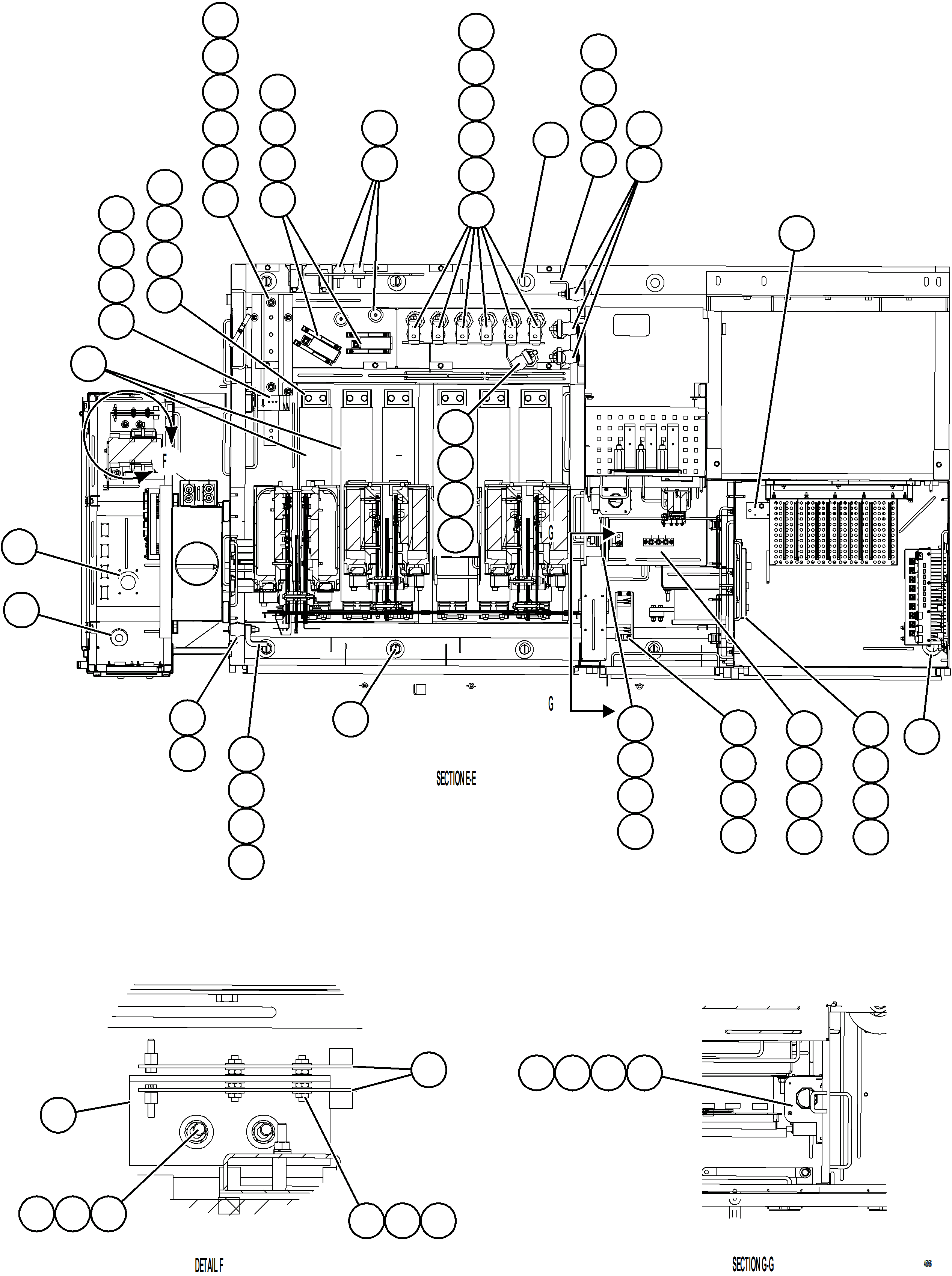 Komatsu parts book diagram for AFE77-AB 830E-5 S/N A50077 - A50078  DOWNER EDI: CONTROL CABINET    3/7