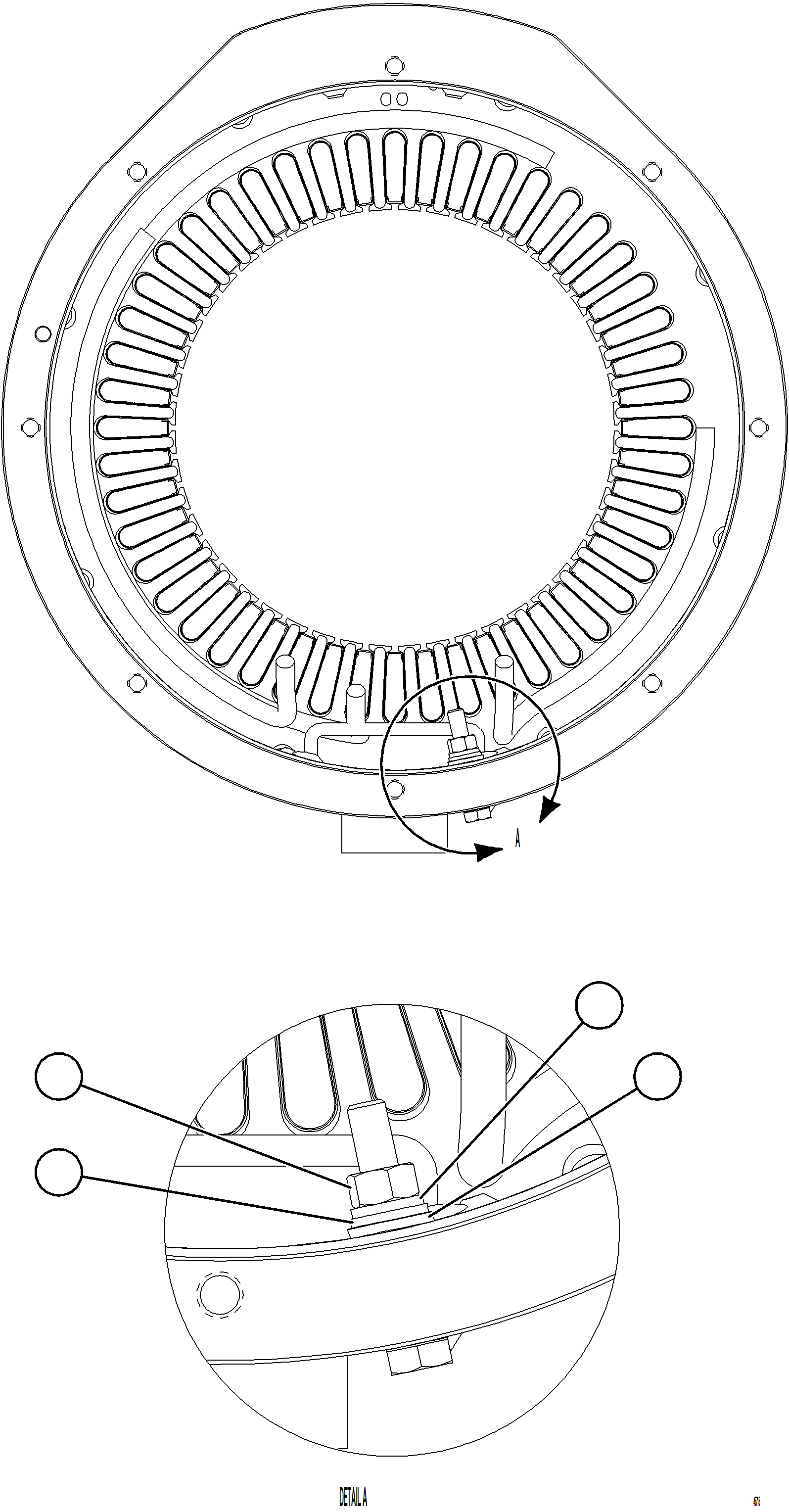 Komatsu parts book diagram for AFE77-AB 830E-5 S/N A50077 - A50078  DOWNER EDI: GRID BLOWER MOTOR    3/4    58F-43-04160