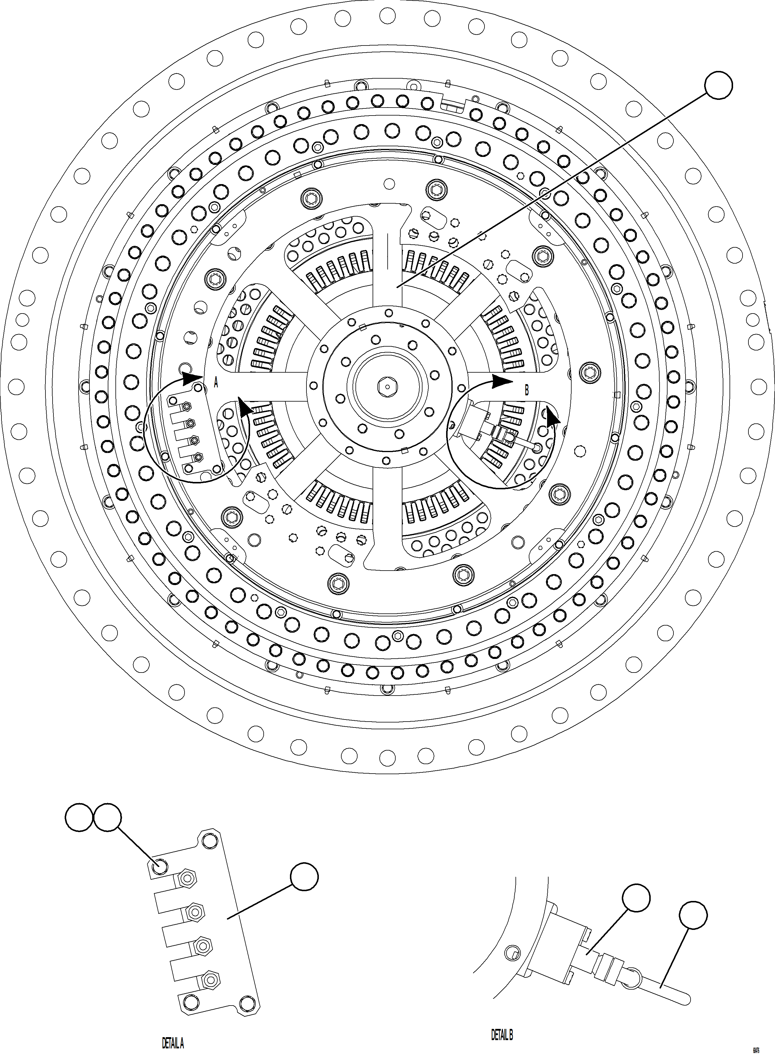 Komatsu parts book diagram for AFE77-AB 830E-5 S/N A50077 - A50078  DOWNER EDI: WHEEL MOTOR    7/8    58E-22-00401