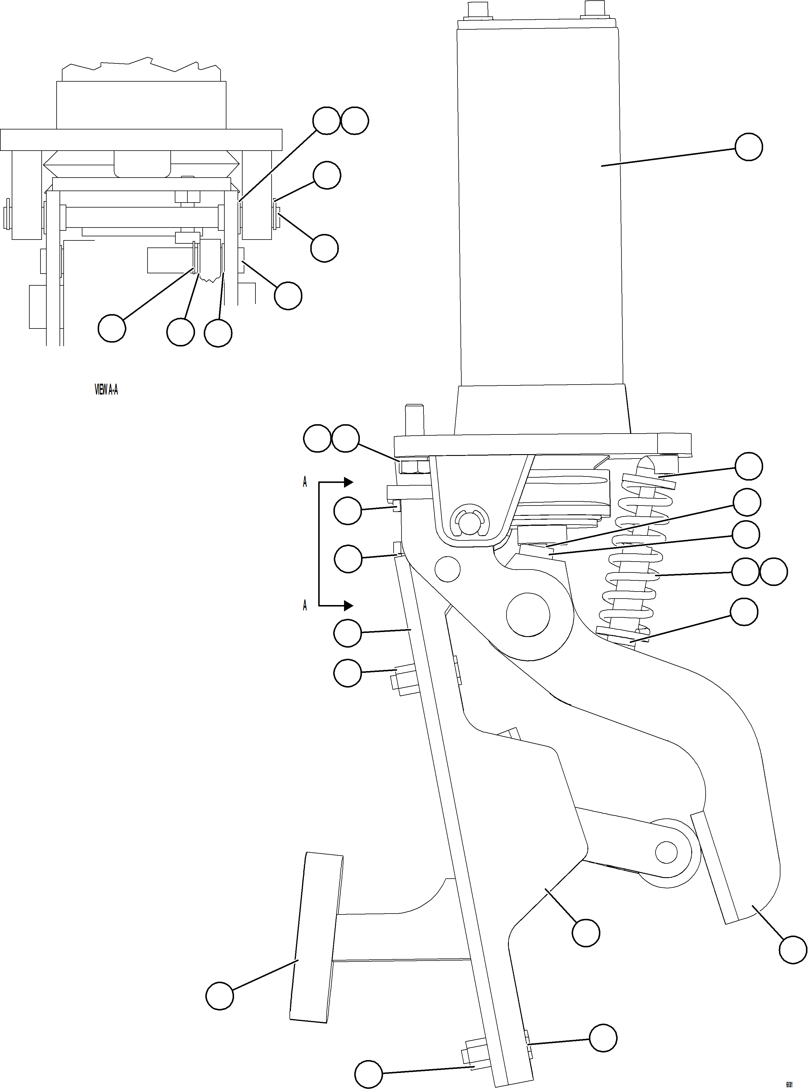 Komatsu parts book diagram for AFE77-AB 830E-5 S/N A50077 - A50078  DOWNER EDI: BRAKE VALVE ASSEMBLY    58E-61-50020