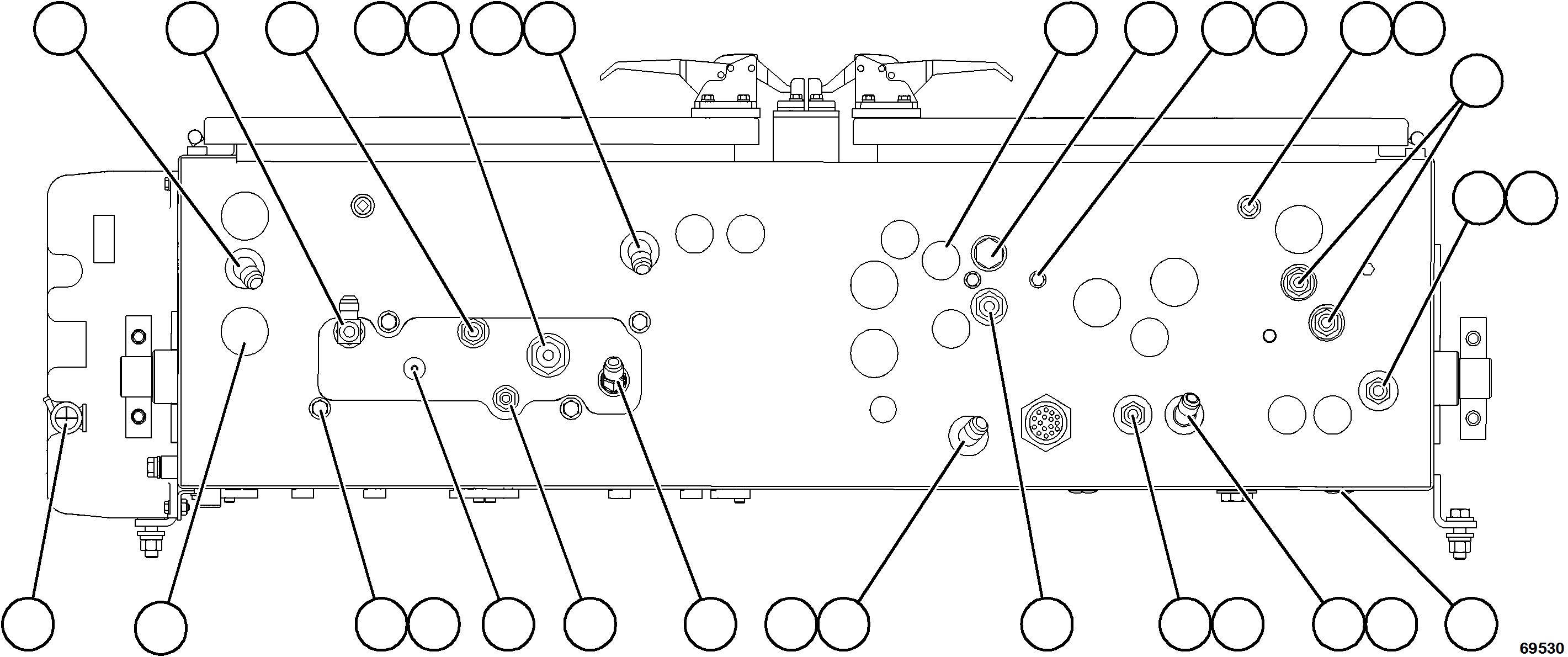 Komatsu parts book diagram for AFE77-AB 830E-5 S/N A50077 - A50078  DOWNER EDI: HYDRAULIC BRAKE CABINET STRUCTURE    2/2
