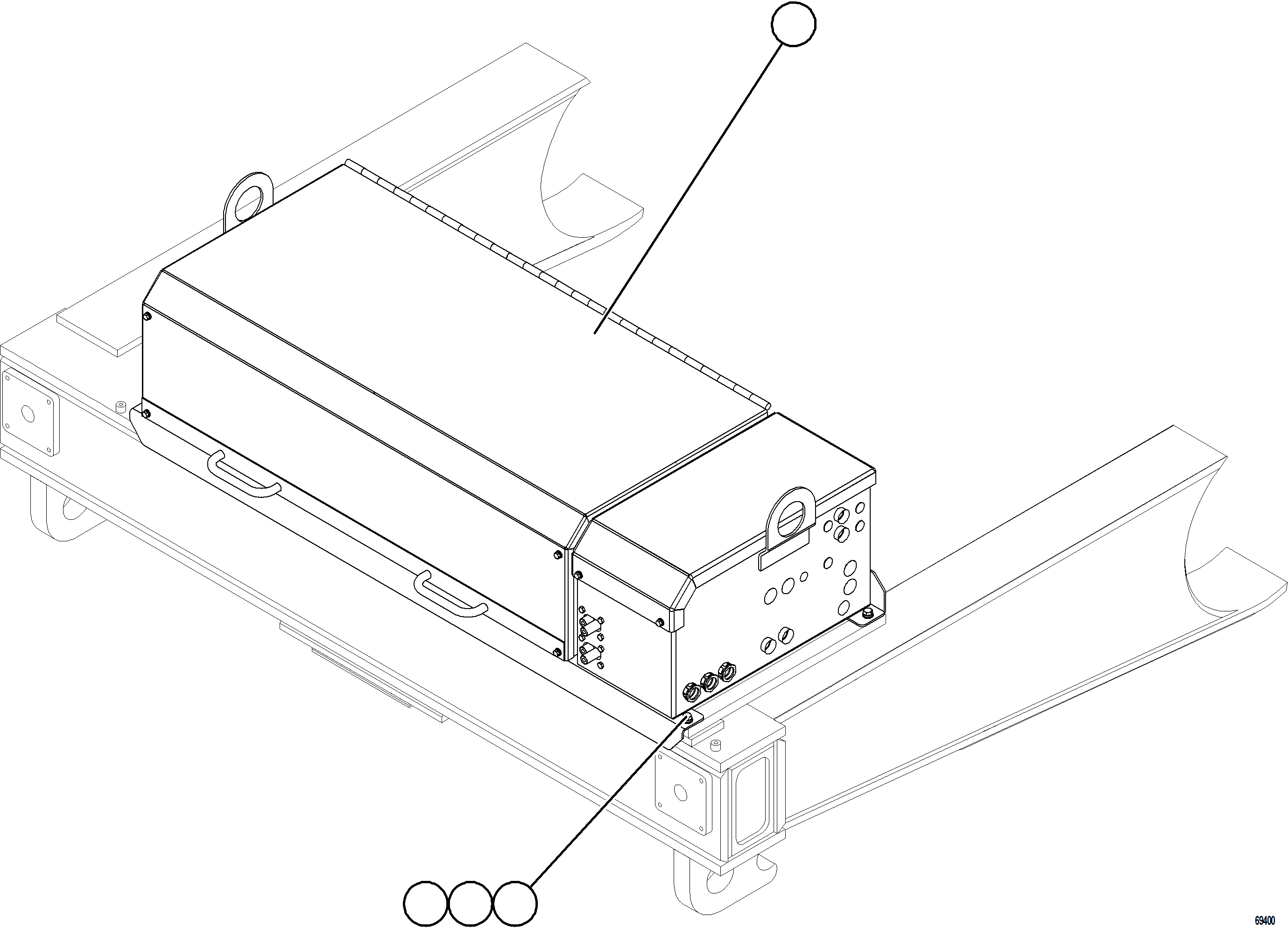 Komatsu parts book diagram for AFE77-AD 830E-5 S/N A50080, A50086  ROBINSON: BATTERY BOX INSTALLATION