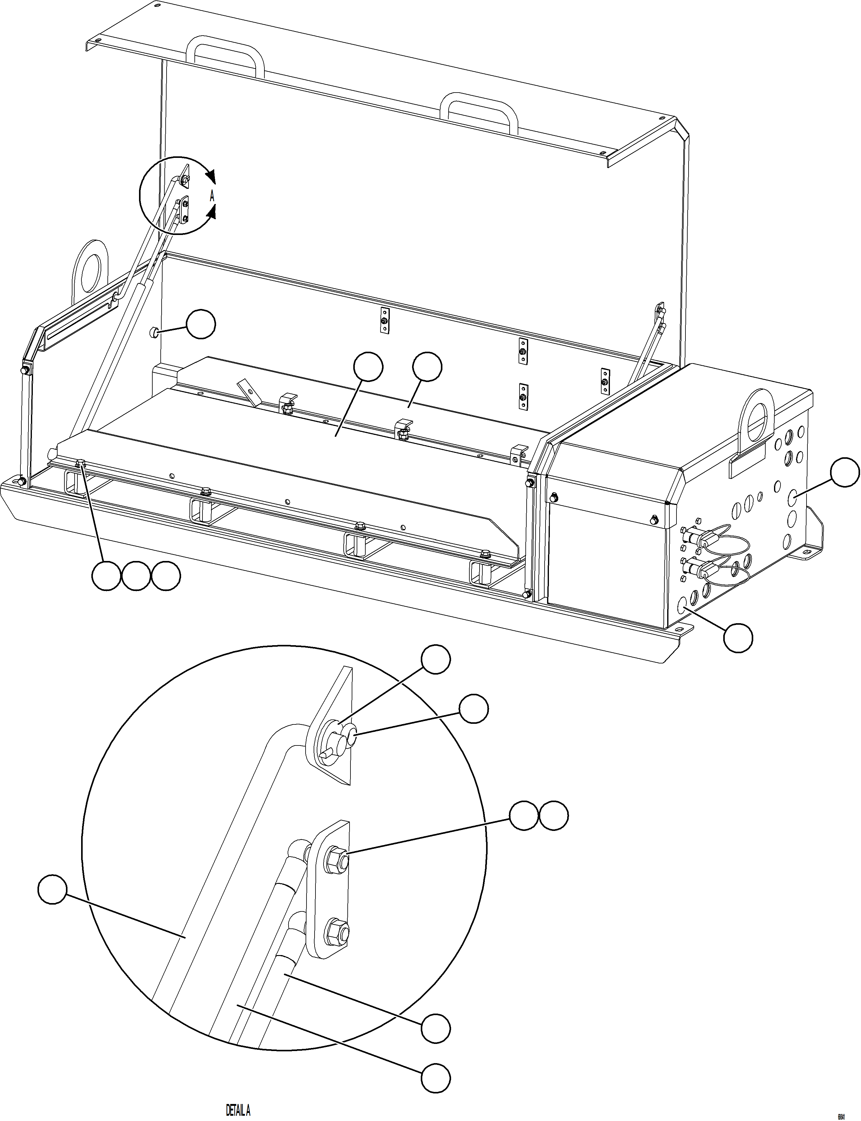 Komatsu parts book diagram for AFE77-AD 830E-5 S/N A50080, A50086  ROBINSON: BATTERY BOX ASSEMBLY    2/6