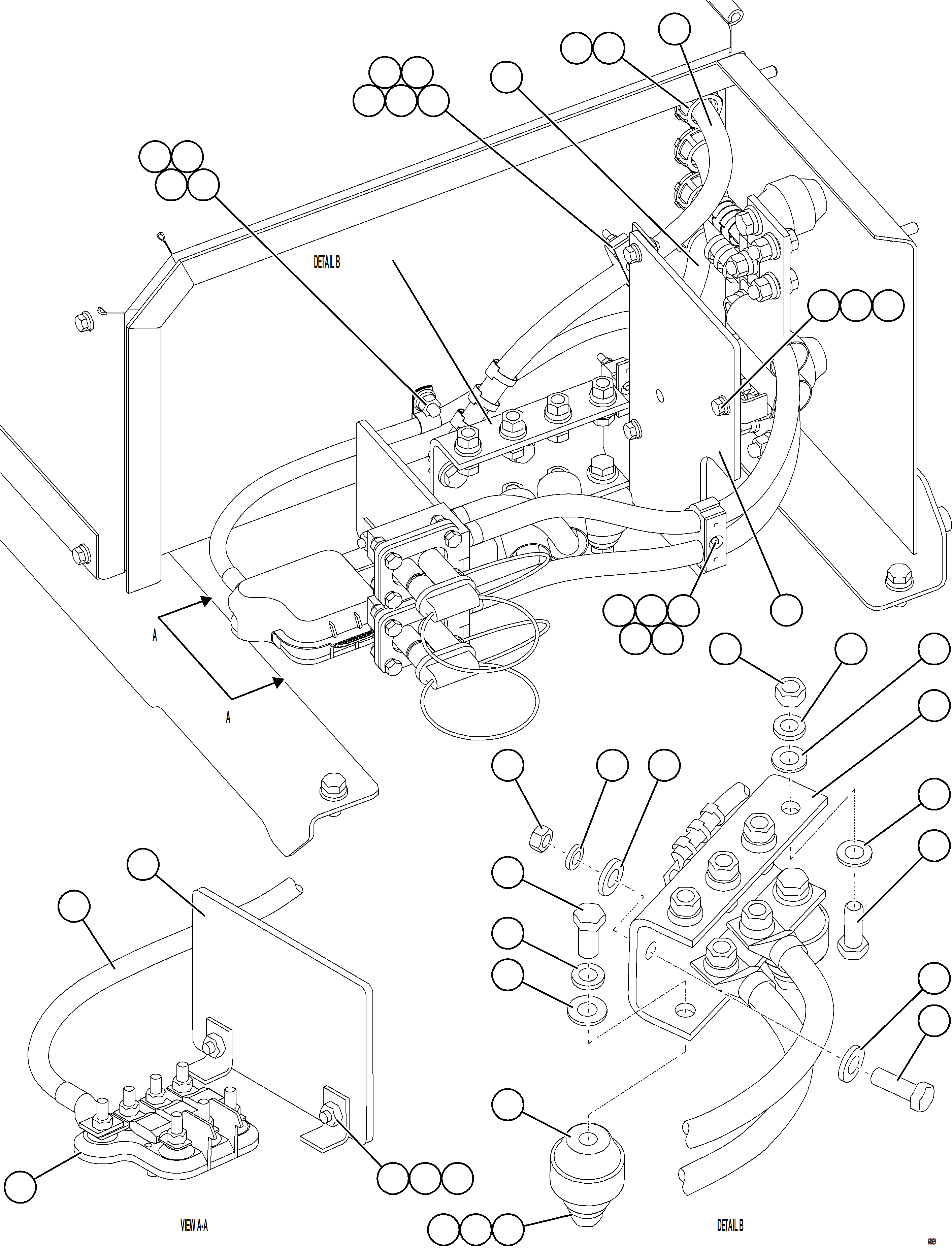 Komatsu parts book diagram for AFE77-AD 830E-5 S/N A50080, A50086  ROBINSON: BATTERY BOX ASSEMBLY    5/6 (S/N A50086)