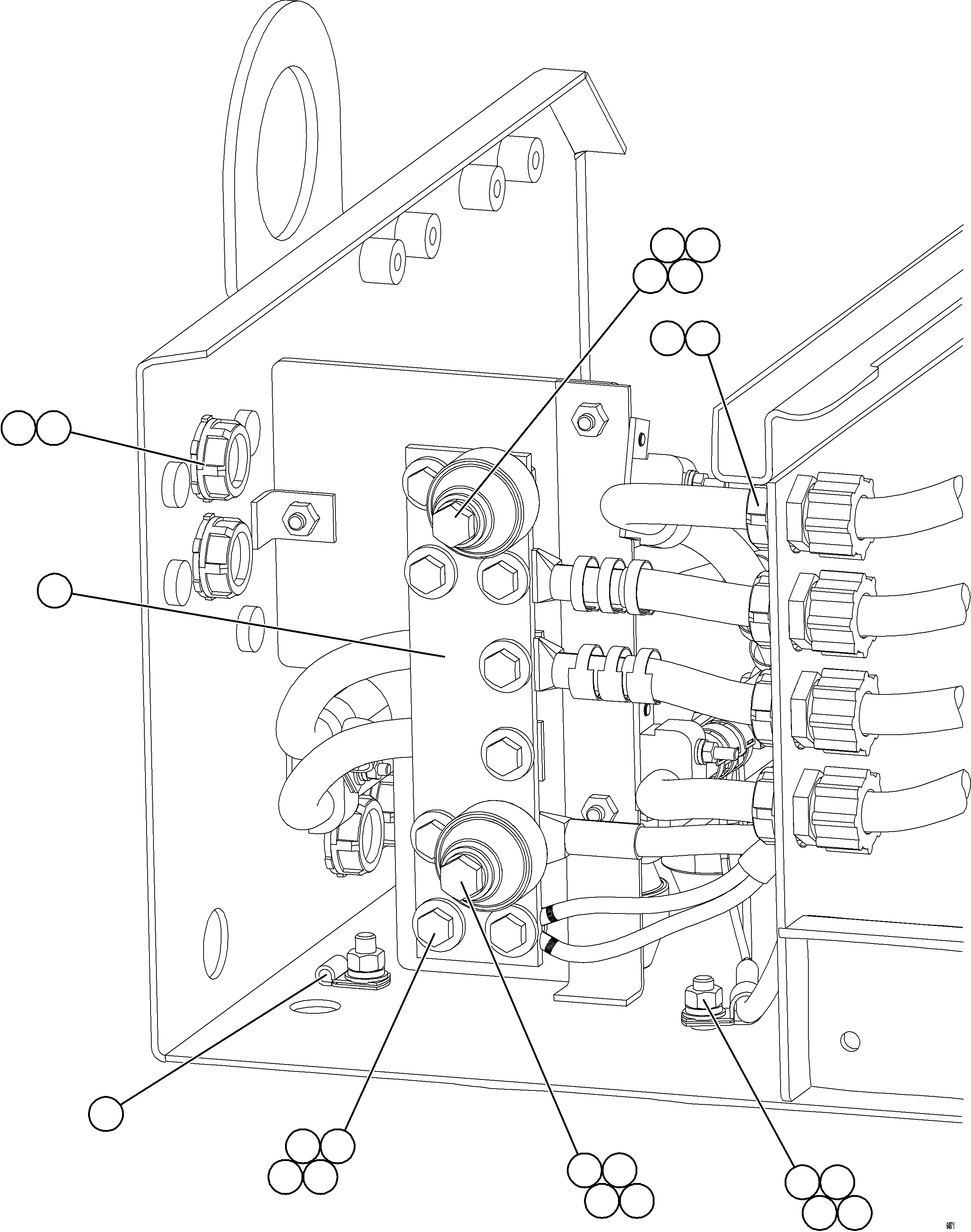 Komatsu parts book diagram for AFE77-AD 830E-5 S/N A50080, A50086  ROBINSON: BATTERY BOX ASSEMBLY    6/6