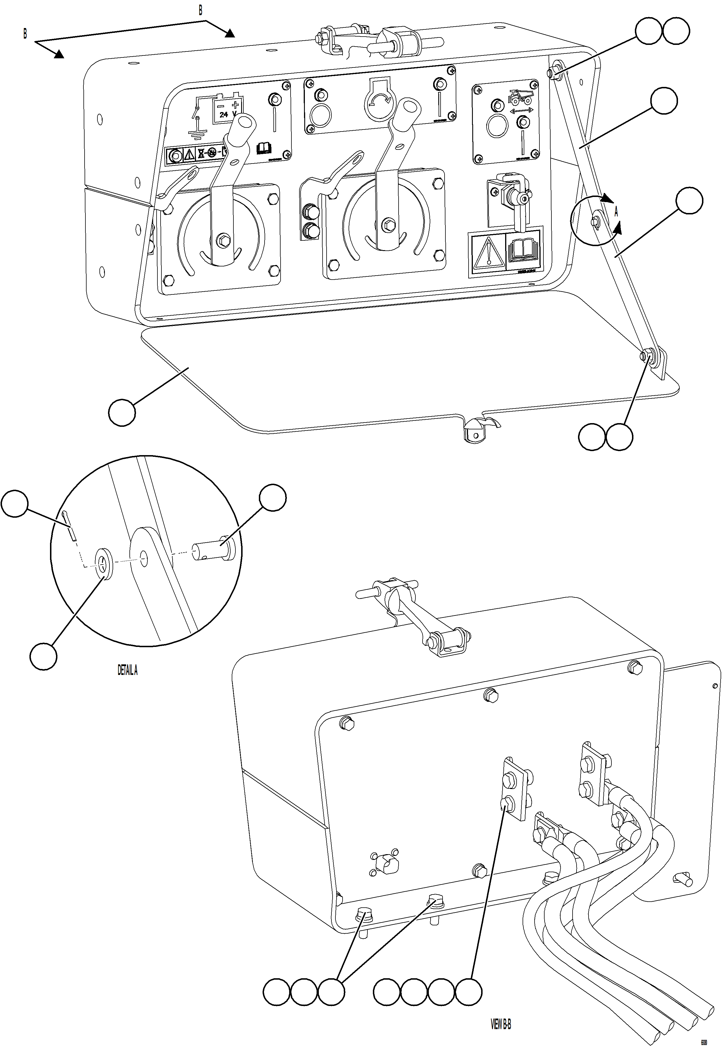 Komatsu parts book diagram for AFE77-AD 830E-5 S/N A50080, A50086  ROBINSON: ISOLATION BOX INSTALLATION