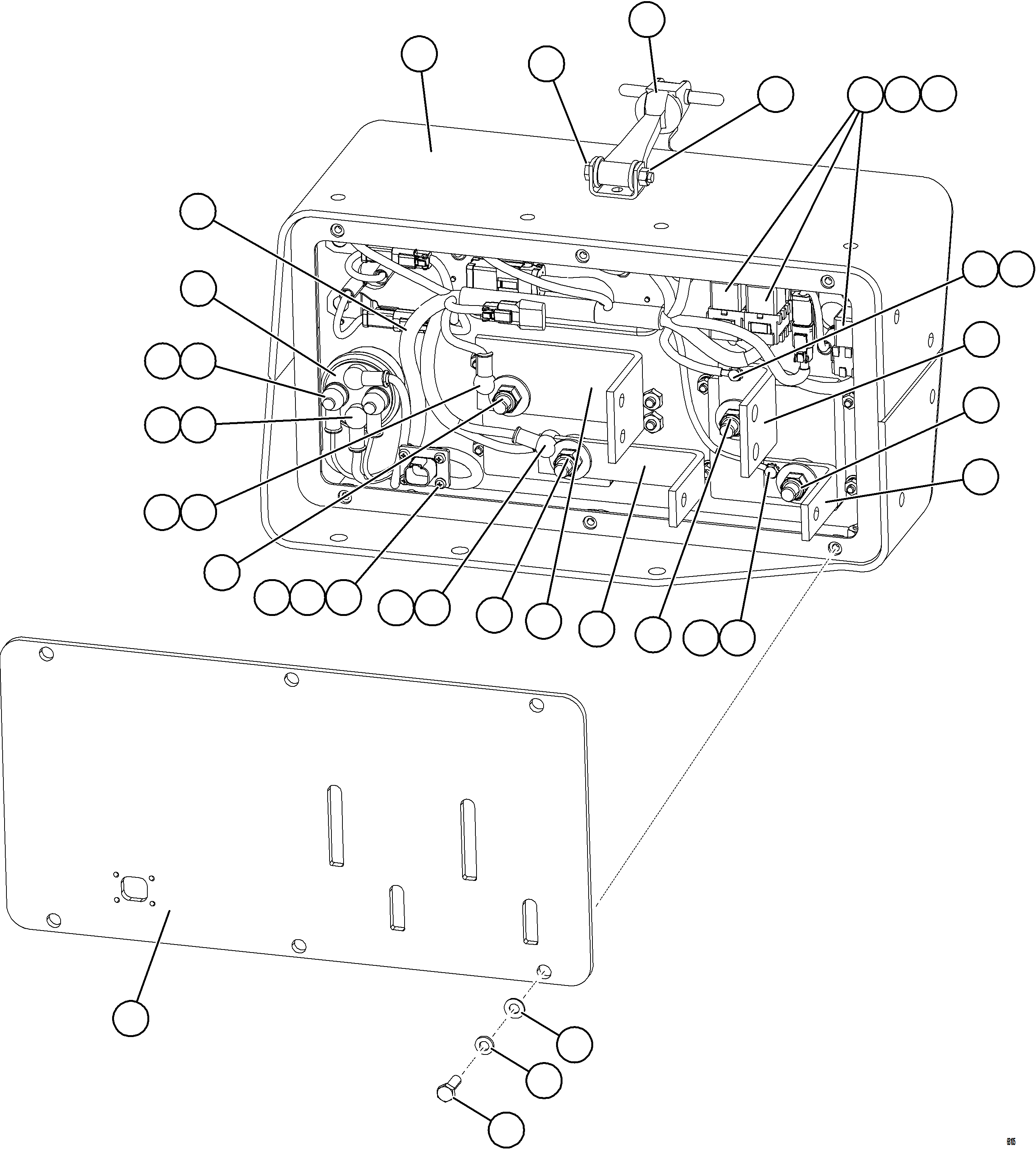 Komatsu parts book diagram for AFE77-AD 830E-5 S/N A50080, A50086  ROBINSON: ISOLATION BOX    2/2