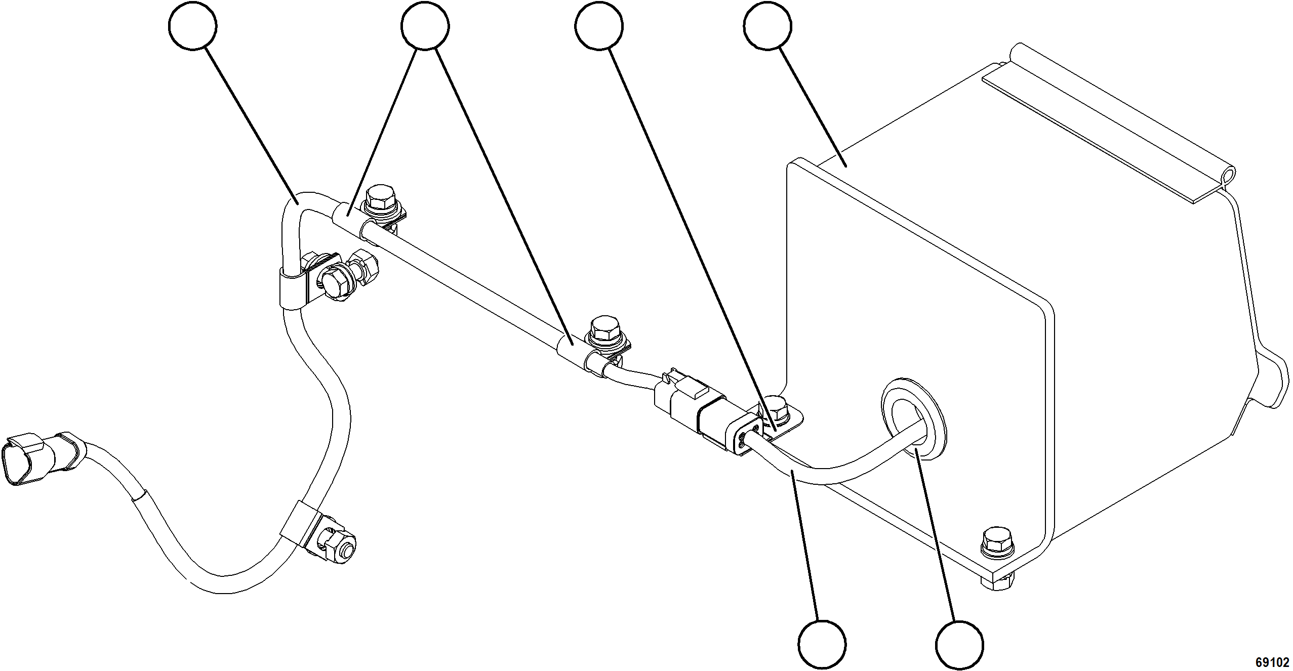 Komatsu parts book diagram for AFE77-AD 830E-5 S/N A50080, A50086  ROBINSON: GROUND LEVEL ENGINE SHUTDOWN SWITCH