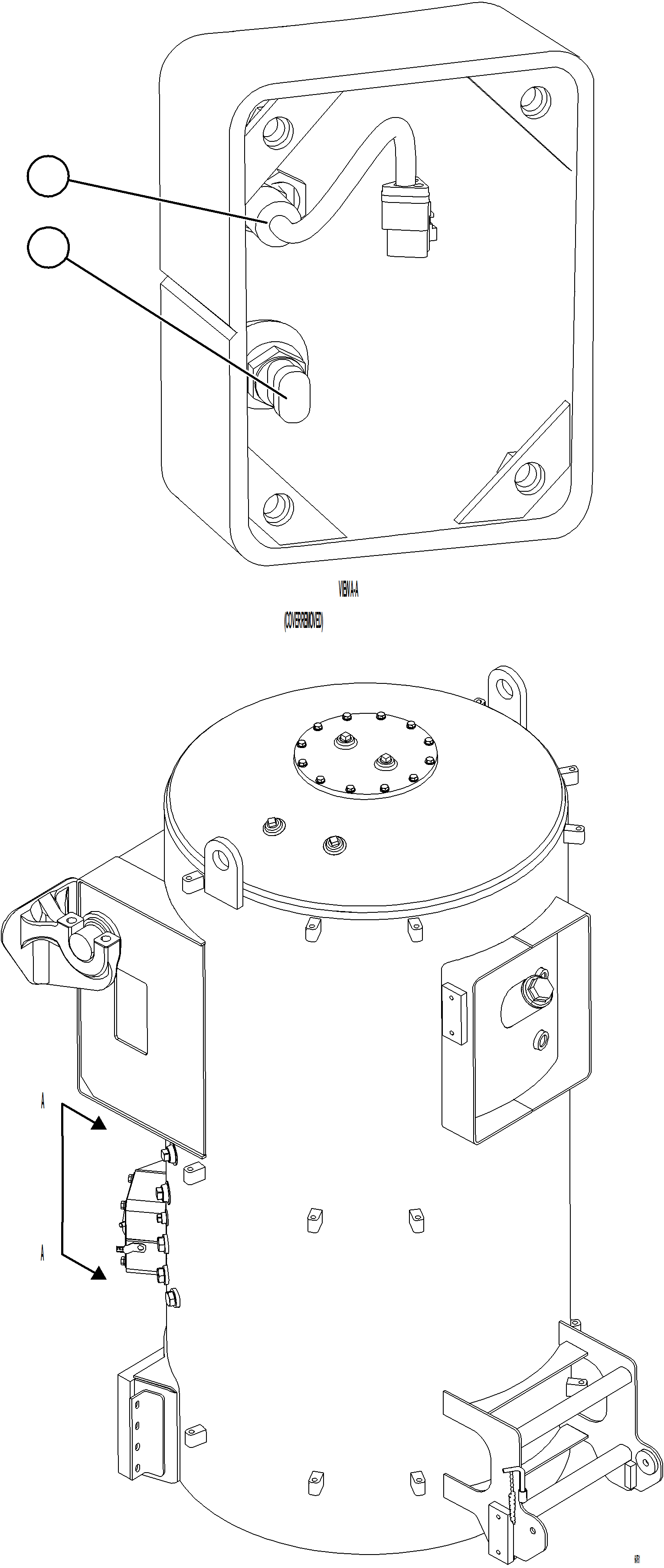 Komatsu parts book diagram for AFE77-AD 830E-5 S/N A50080, A50086  ROBINSON: HYDRAULIC TANK SENSOR & SWITCH