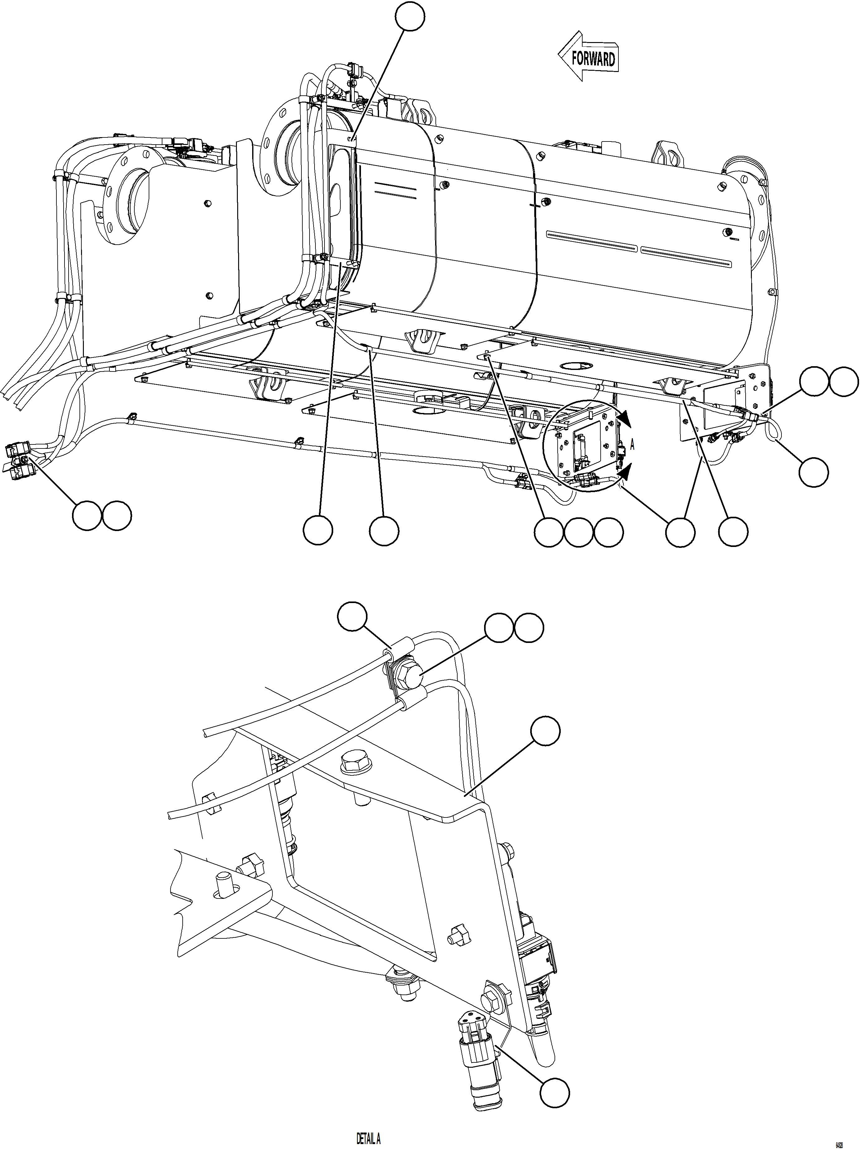 Komatsu parts book diagram for AFE77-AD 830E-5 S/N A50080, A50086  ROBINSON: DEF SYSTEM WIRING    3/4
