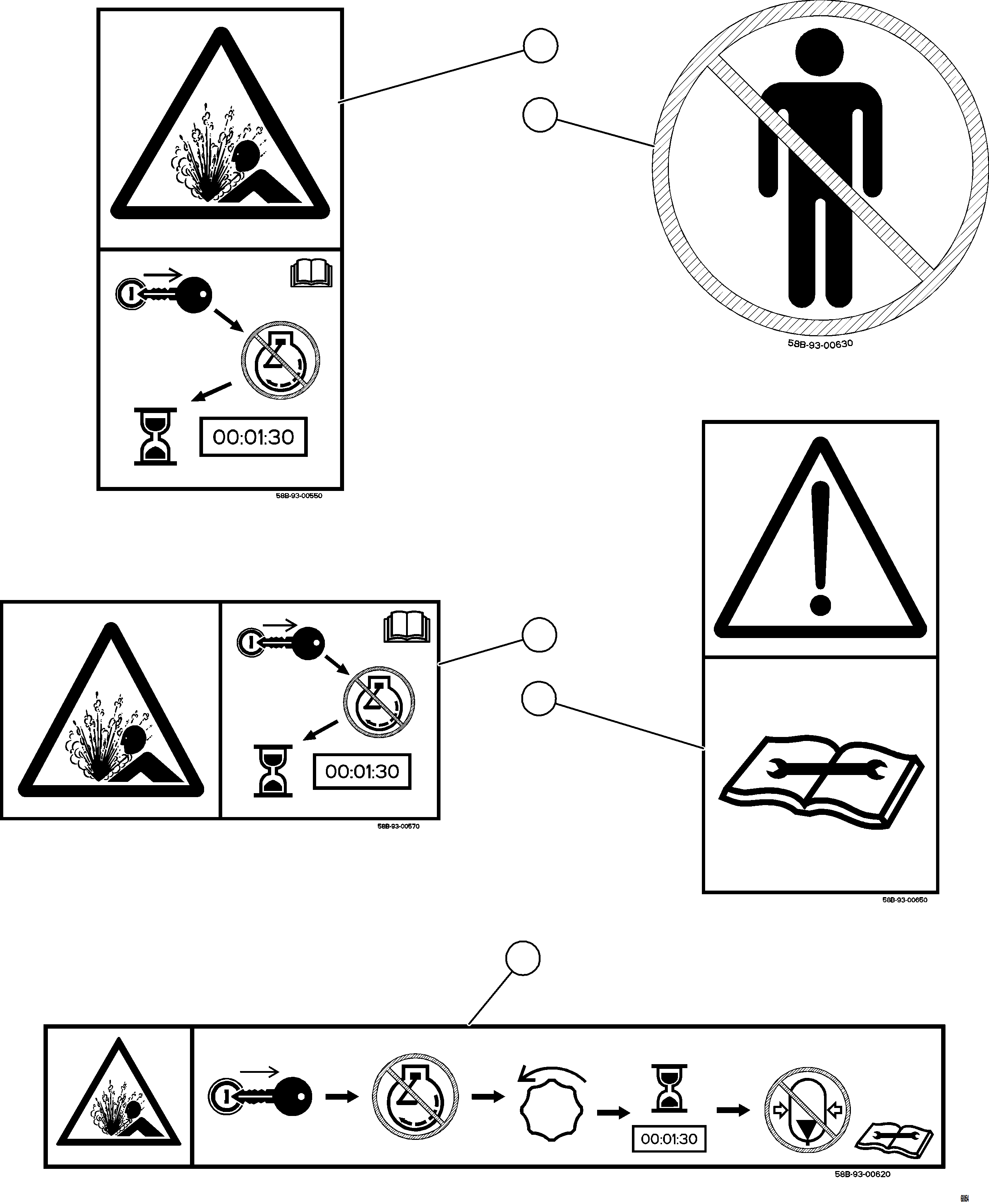 Komatsu parts book diagram for AFE77-AD 830E-5 S/N A50080, A50086  ROBINSON: SAFETY LABELS    3/5