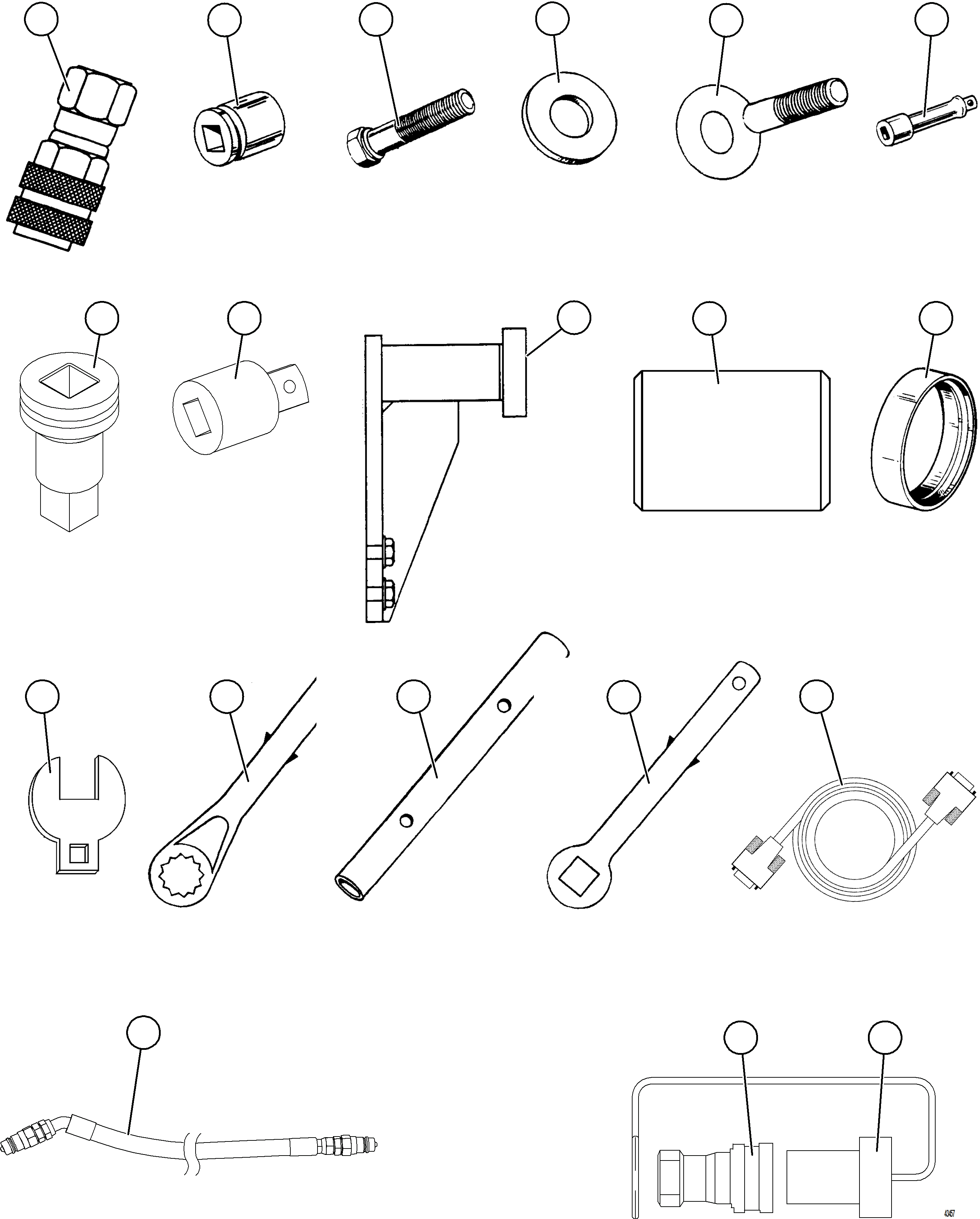 Komatsu parts book diagram for AFE77-AD 830E-5 S/N A50080, A50086  ROBINSON: SPECIAL TOOL GROUP