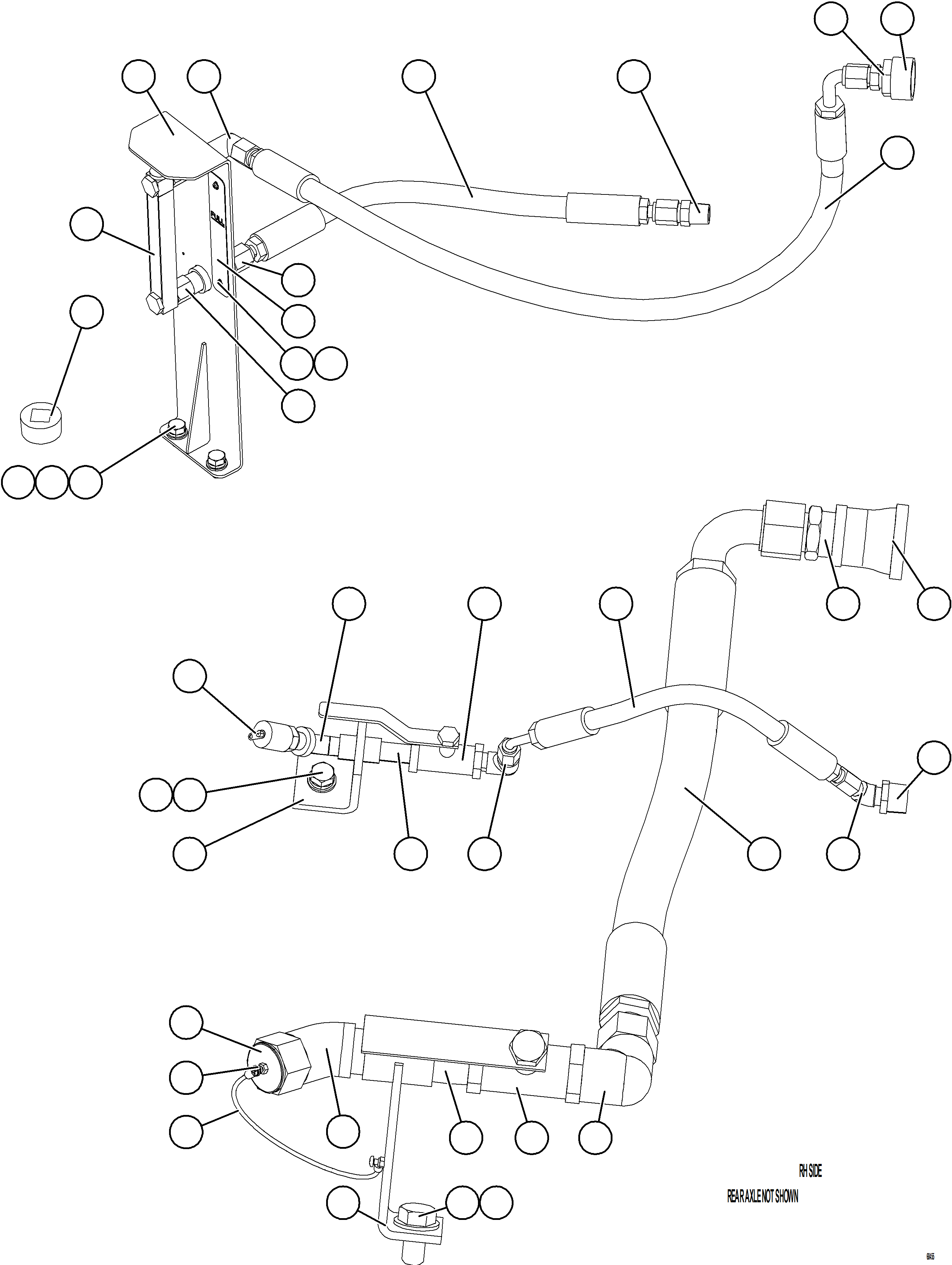 Komatsu parts book diagram for AFE77-AD 830E-5 S/N A50080, A50086  ROBINSON: REAR AXLE SERVICE CENTER - RH