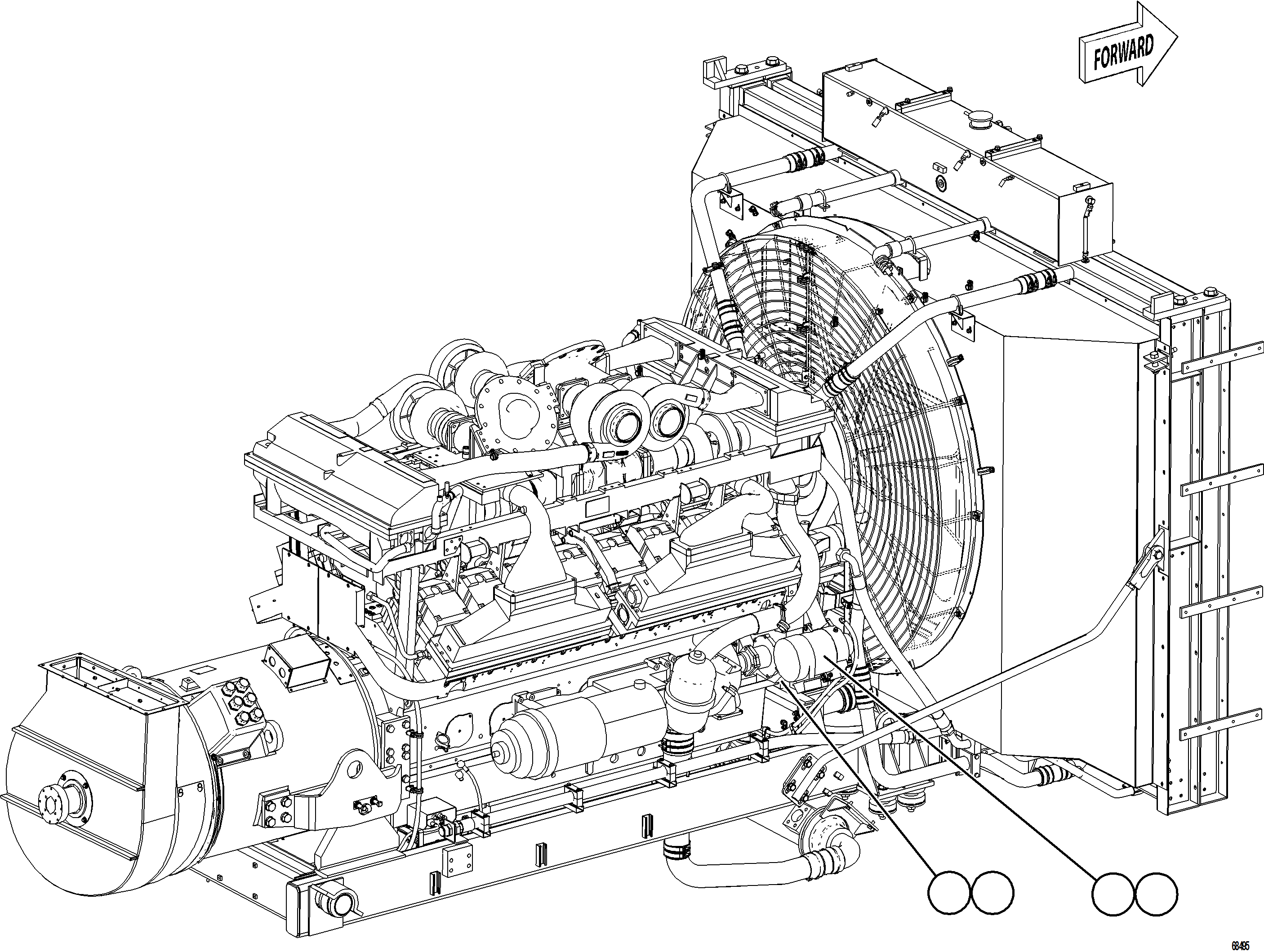 Dump Trucks Komatsu / AFE77-C 830E-5 S/N A50006, A50017, A50025 CLIFFS NORTHSHORE(AFE77-C) / CHARGING ALTERNATOR & CRANKING MOTOR(092 : 68495)
