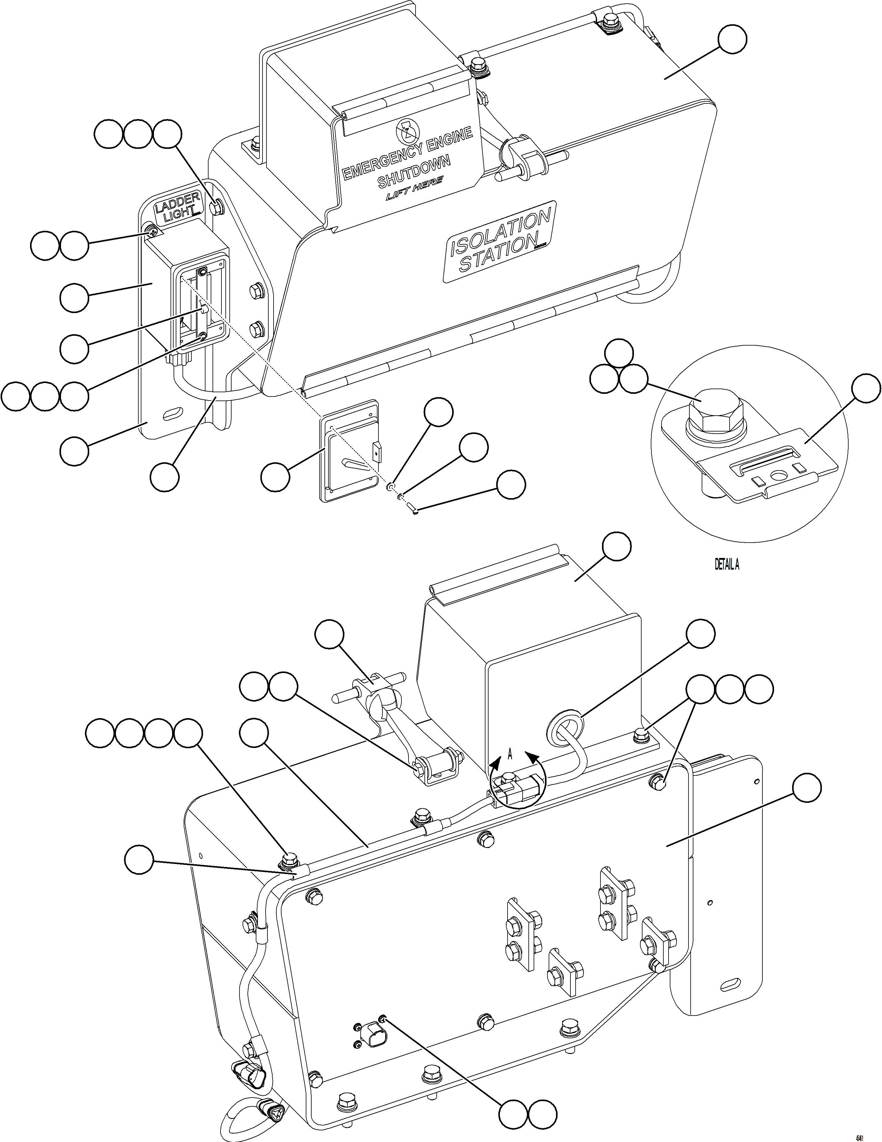 Dump Trucks Komatsu / AFE77-C 830E-5 S/N A50006, A50017, A50025 CLIFFS NORTHSHORE(AFE77-C) / ISOLATION BOX    58E-06-08592(152 : 45461)