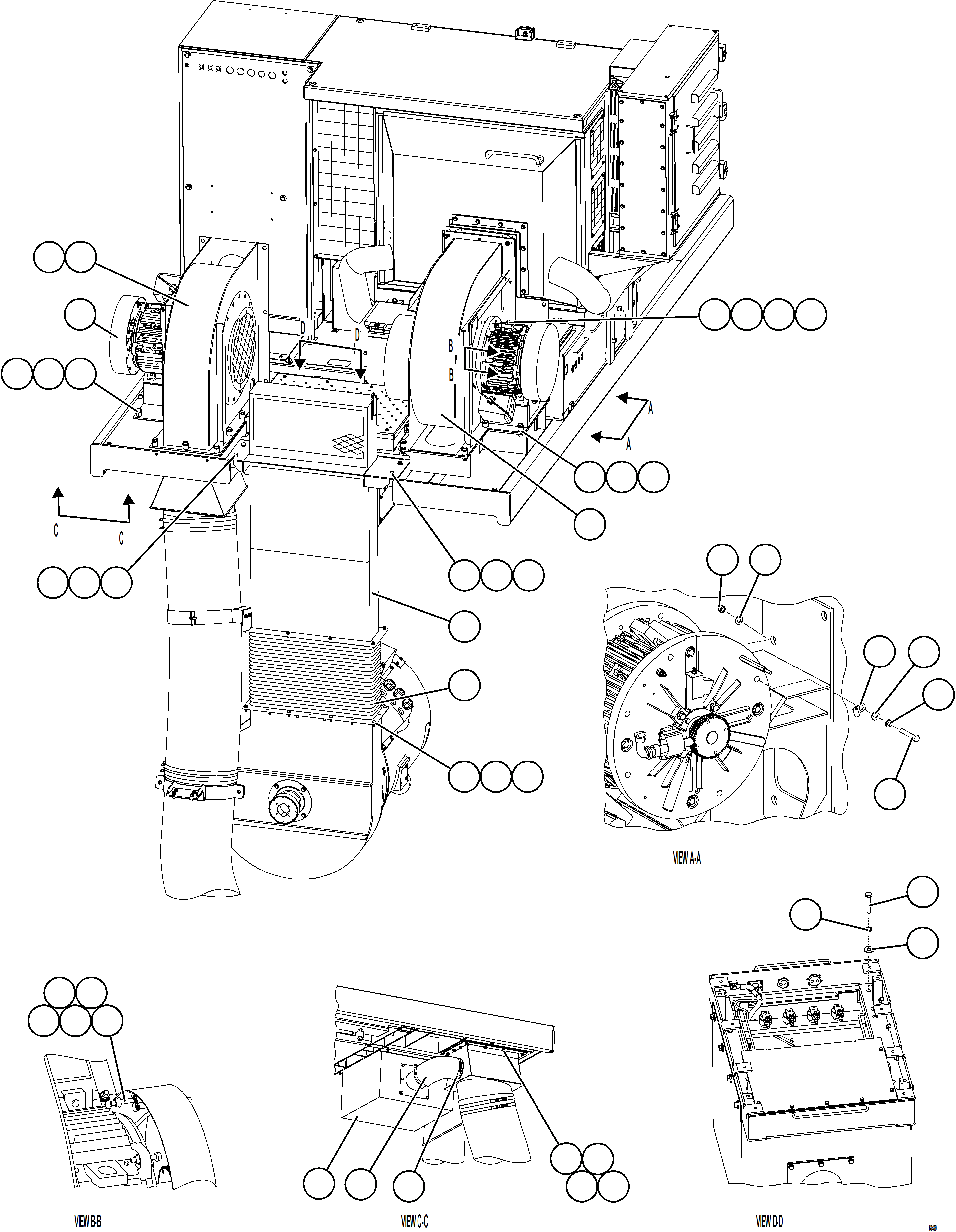 Dump Trucks Komatsu / AFE77-C 830E-5 S/N A50006, A50017, A50025 CLIFFS NORTHSHORE(AFE77-C) / BLOWER INLET INSTALLATION    1/2(200 : 68489)