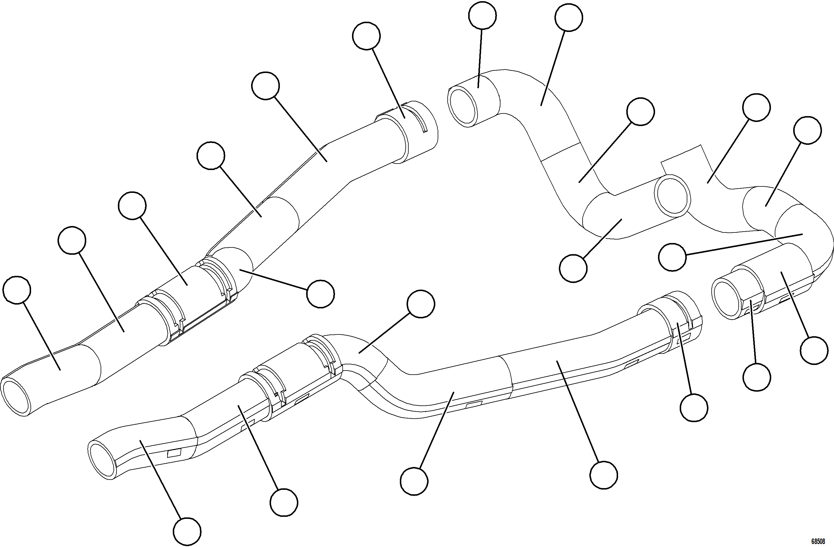 Komatsu parts book diagram for AFE77-D 830E-5 S/N A50007 & A50018  UNITED TACONITE: EXHAUST BLANKETS