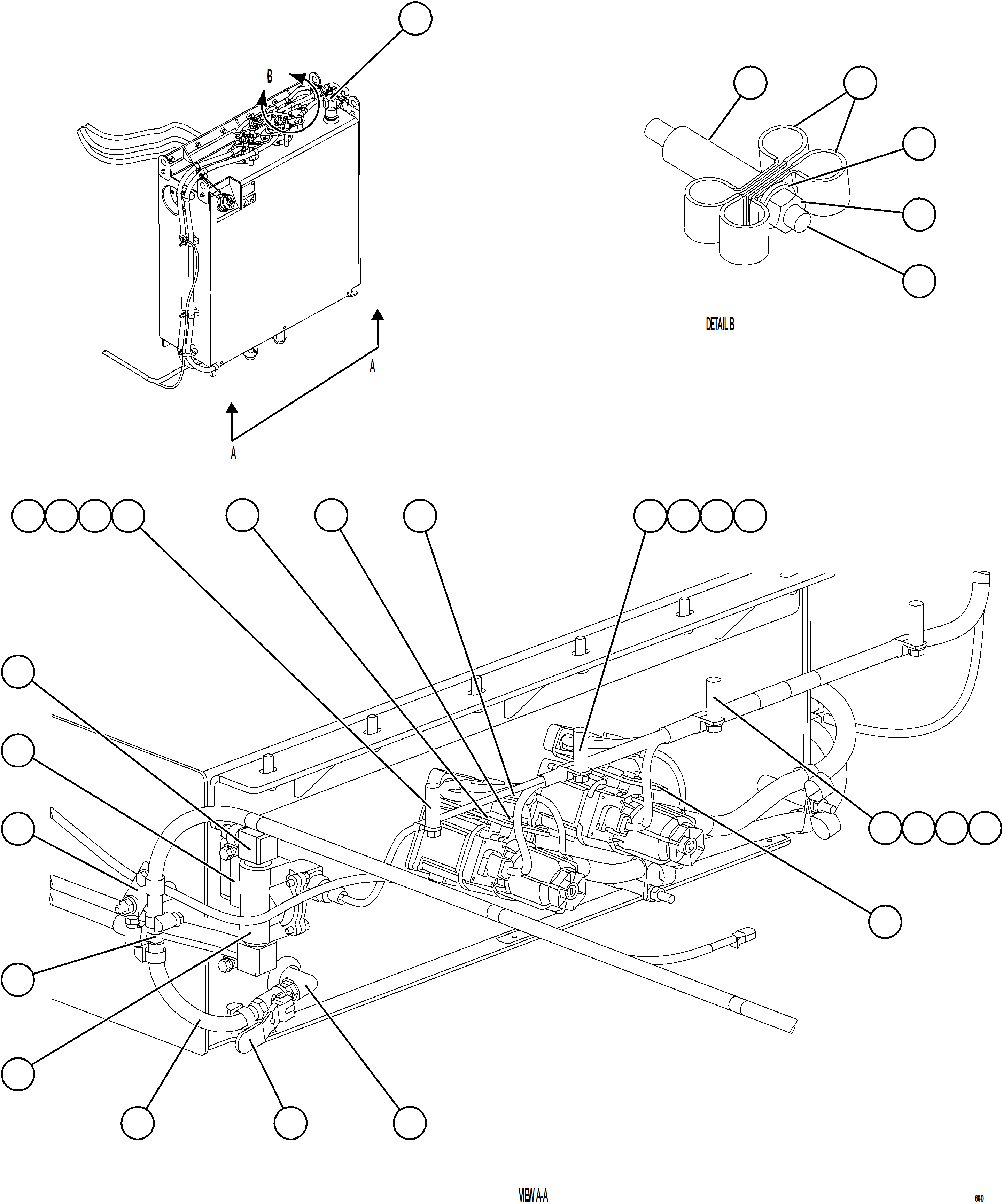 Komatsu parts book diagram for AFE77-D 830E-5 S/N A50007 & A50018  UNITED TACONITE: DEF TANK INSTALLATION AND PIPING    2/5