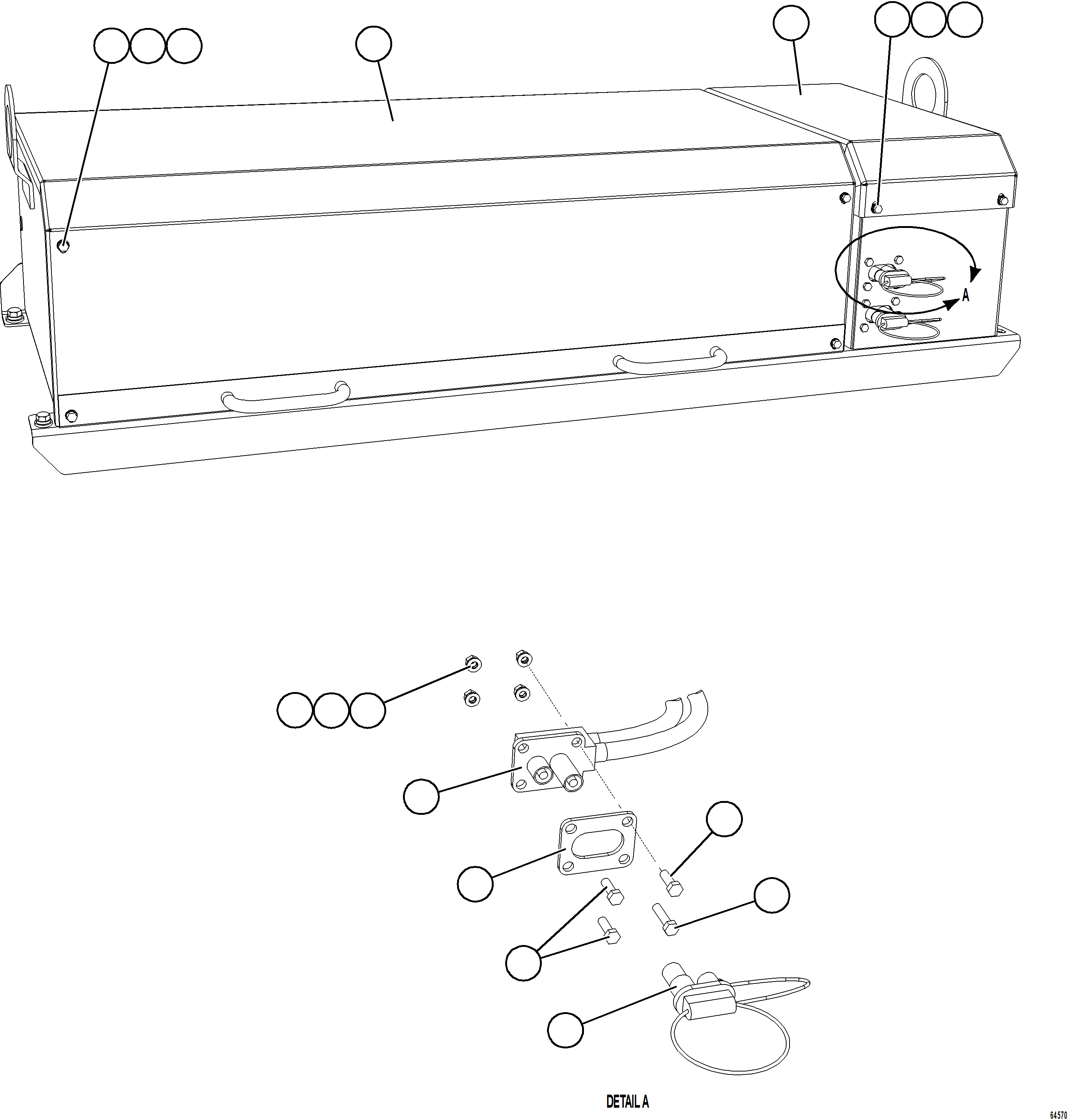 Komatsu parts book diagram for AFE77-D 830E-5 S/N A50007 & A50018  UNITED TACONITE: BATTERY BOX    1/6