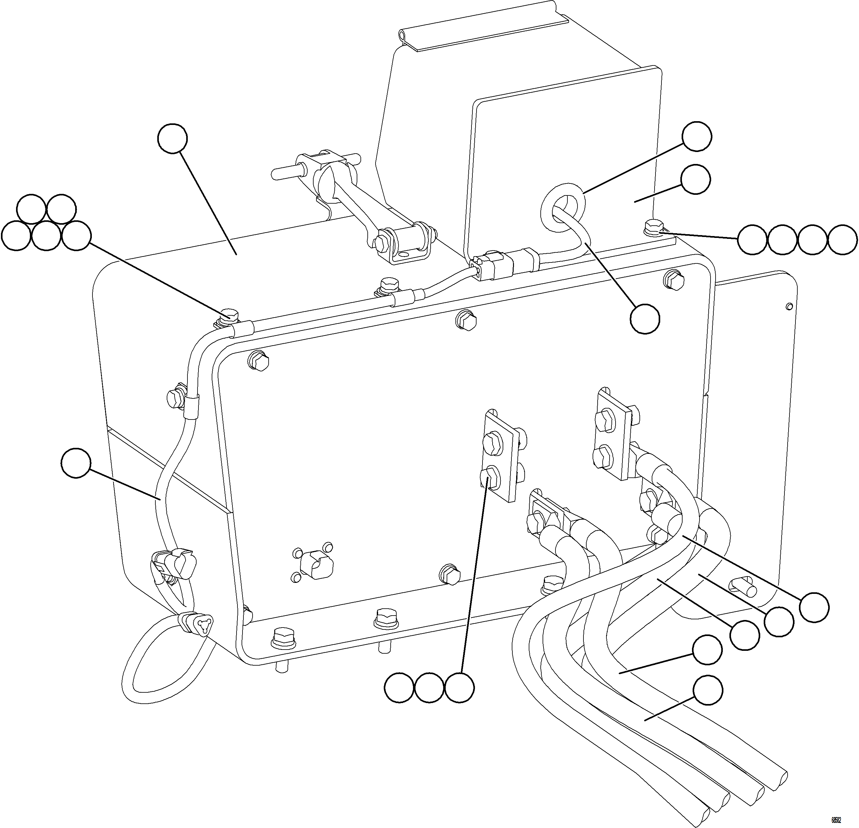 Komatsu parts book diagram for AFE77-D 830E-5 S/N A50007 & A50018  UNITED TACONITE: ISOLATION BOX WIRING    2/2