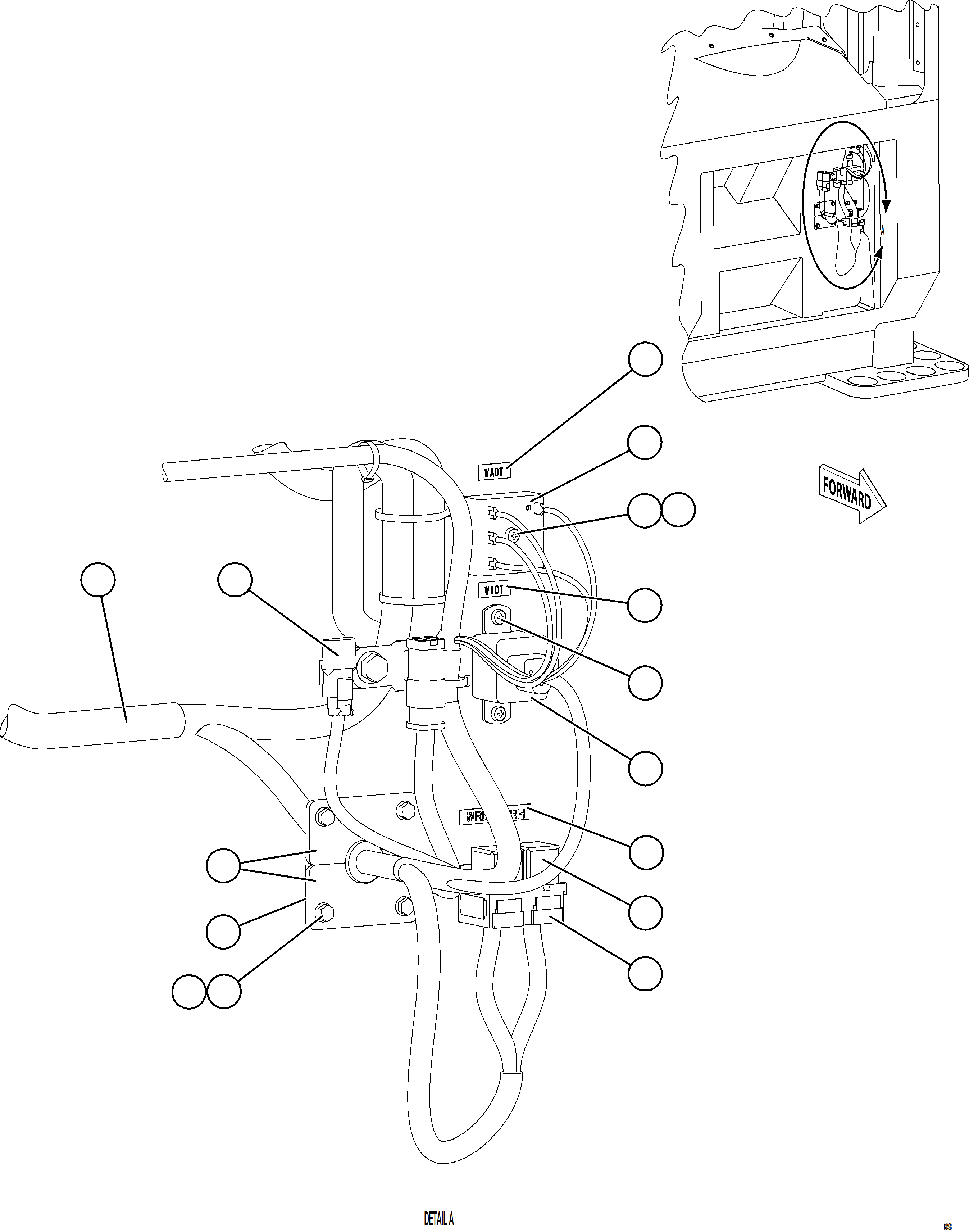 Komatsu parts book diagram for AFE77-D 830E-5 S/N A50007 & A50018  UNITED TACONITE: WIPER/WASHER TIMER DELAY MODULES