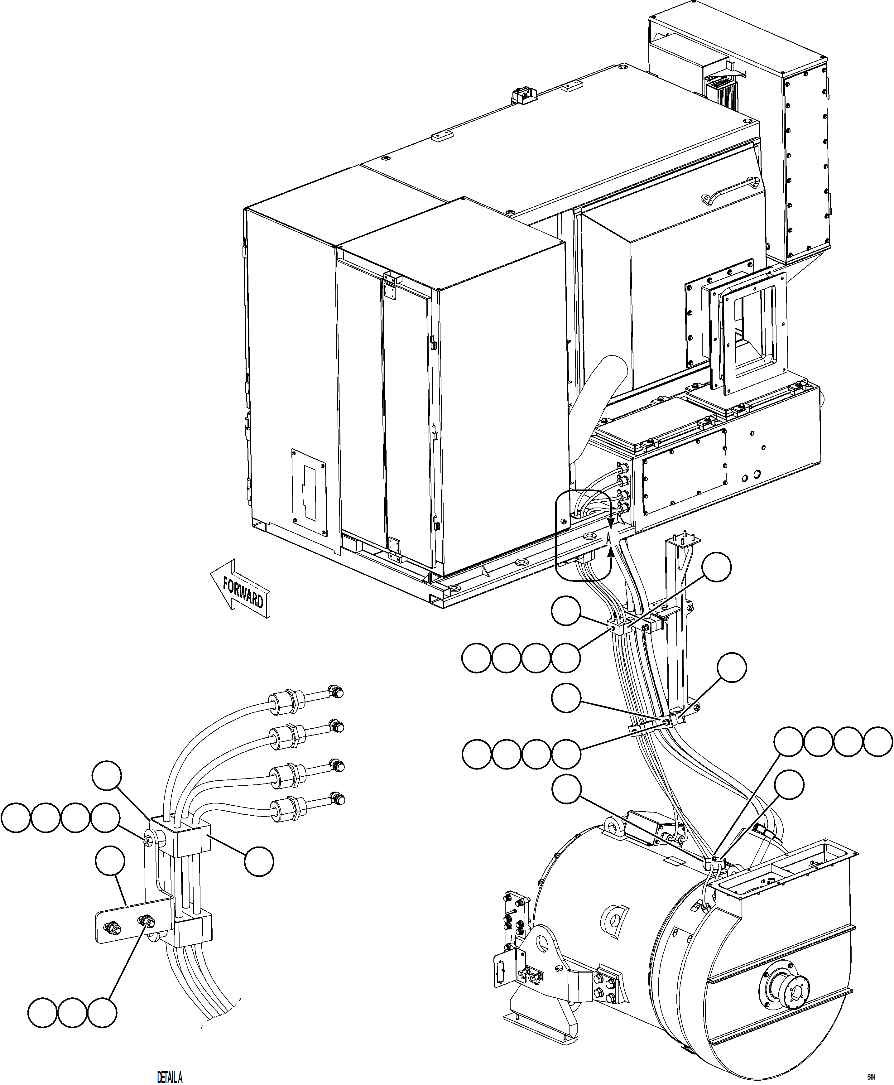 Komatsu parts book diagram for AFE77-D 830E-5 S/N A50007 & A50018  UNITED TACONITE: CONTROL CABINET EXTERNAL WIRING    3/5