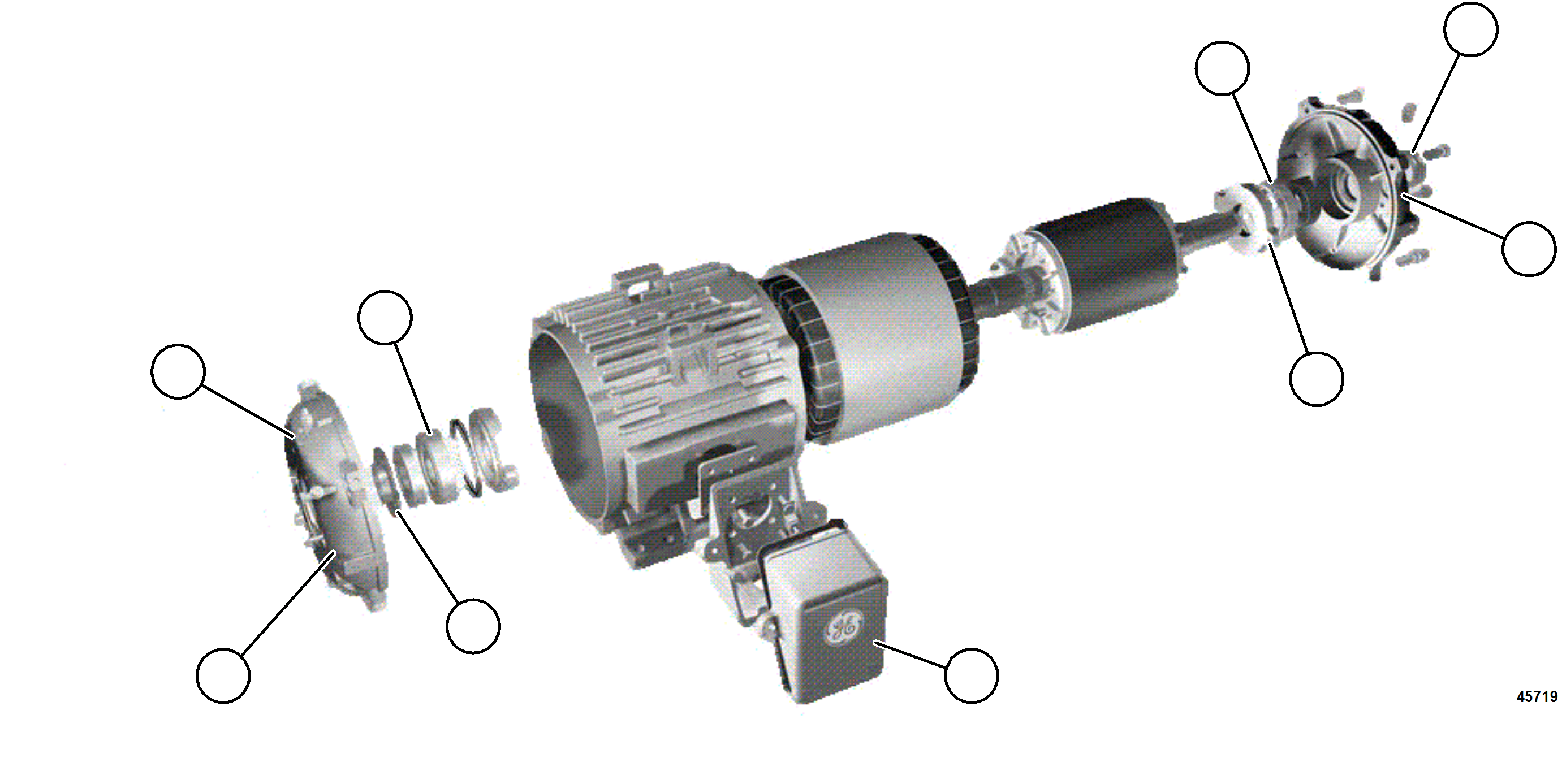 Komatsu parts book diagram for AFE77-D 830E-5 S/N A50007 & A50018  UNITED TACONITE: BLOWER MOTOR    58F-02-04110