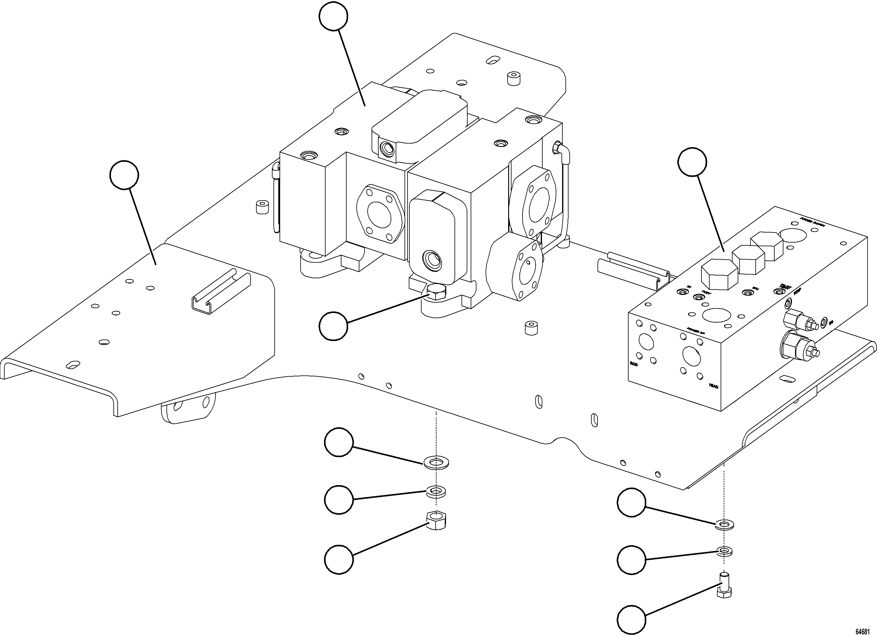 Komatsu parts book diagram for AFE77-D 830E-5 S/N A50007 & A50018  UNITED TACONITE: HOIST VALVE & OVERCENTER VALVE INSTALLATION