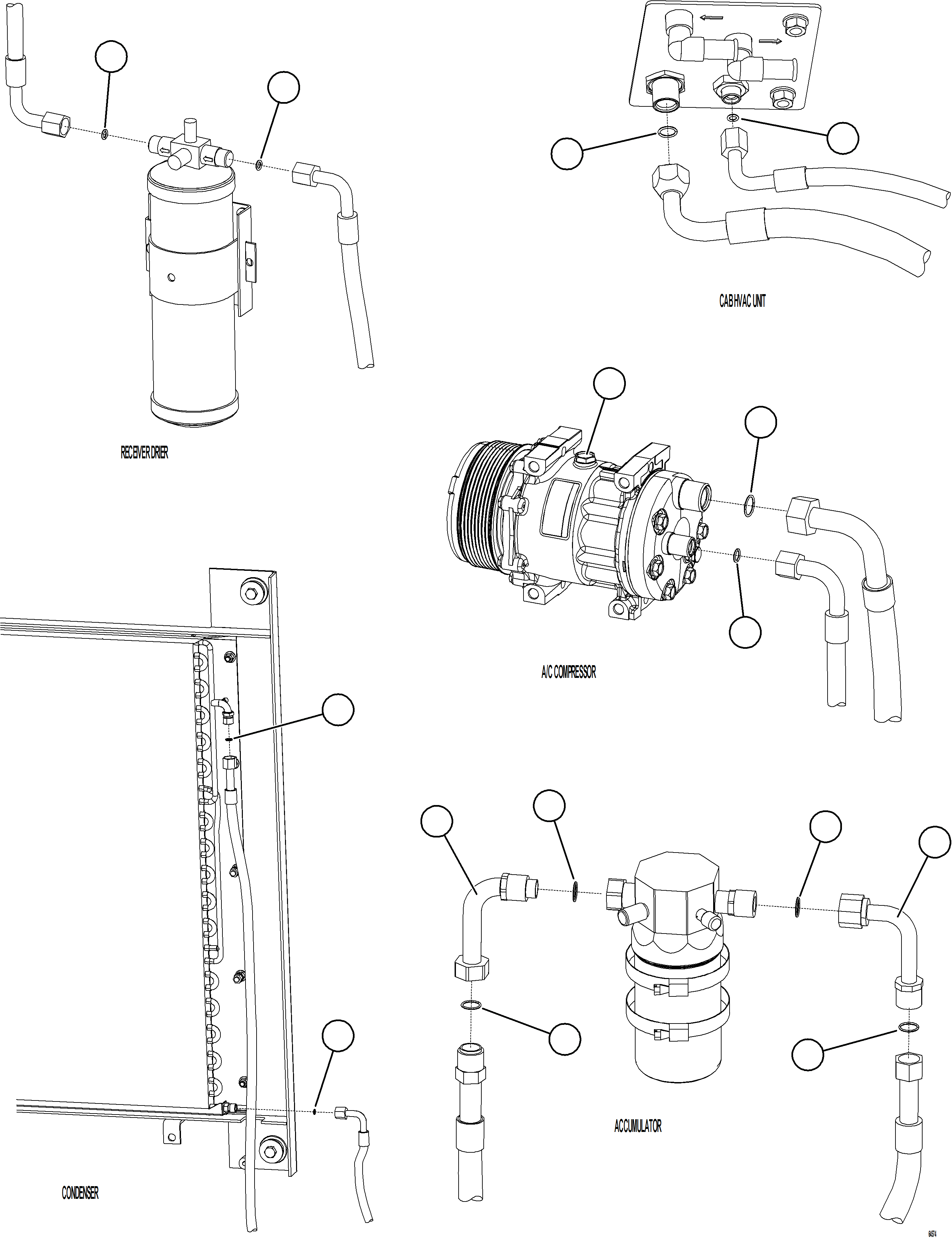 Komatsu parts book diagram for AFE77-D 830E-5 S/N A50007 & A50018  UNITED TACONITE: AIR CONDITIONING    3/3