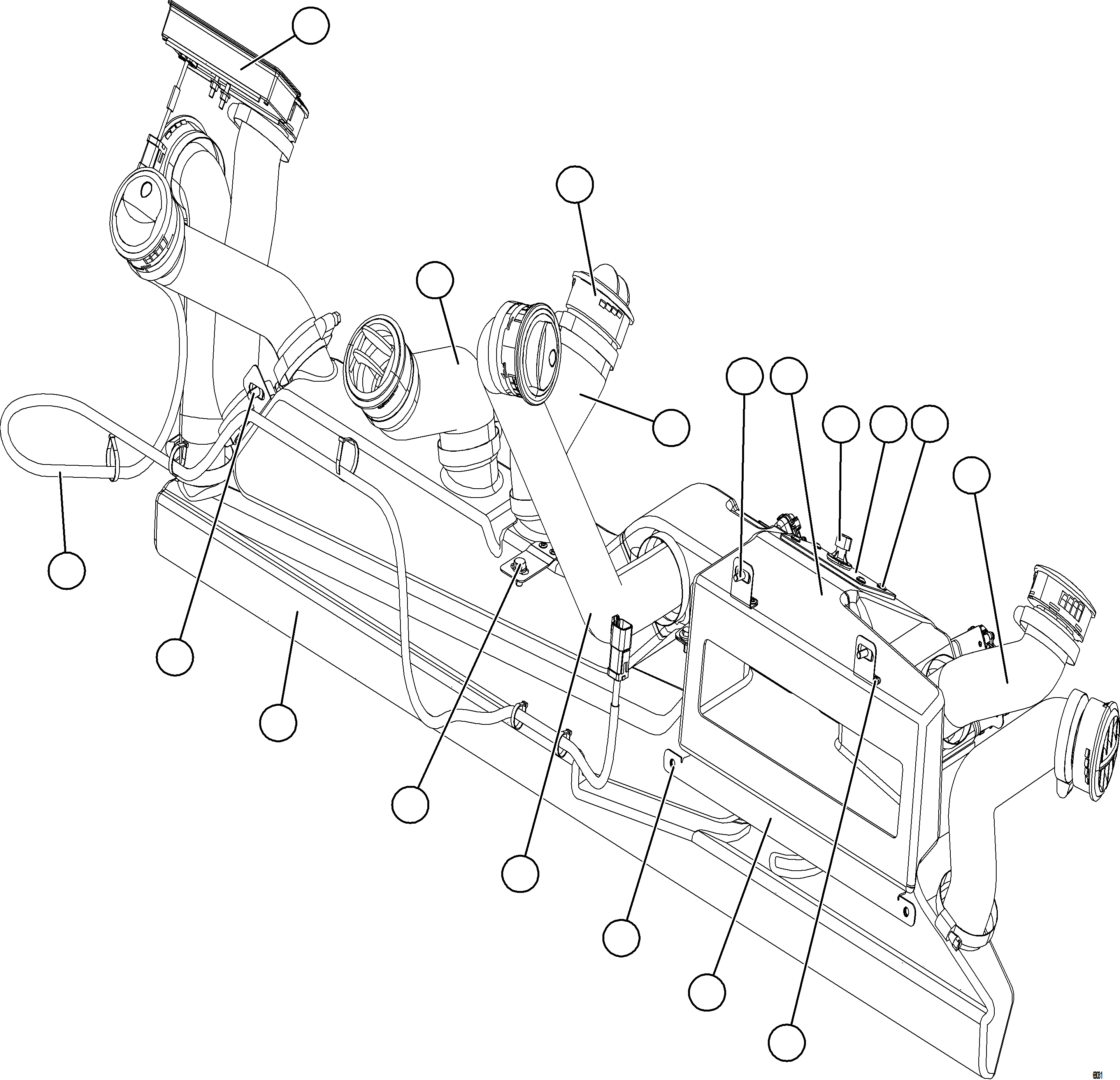 Komatsu parts book diagram for AFE77-D 830E-5 S/N A50007 & A50018  UNITED TACONITE: HVAC INSTALLATION    1/4