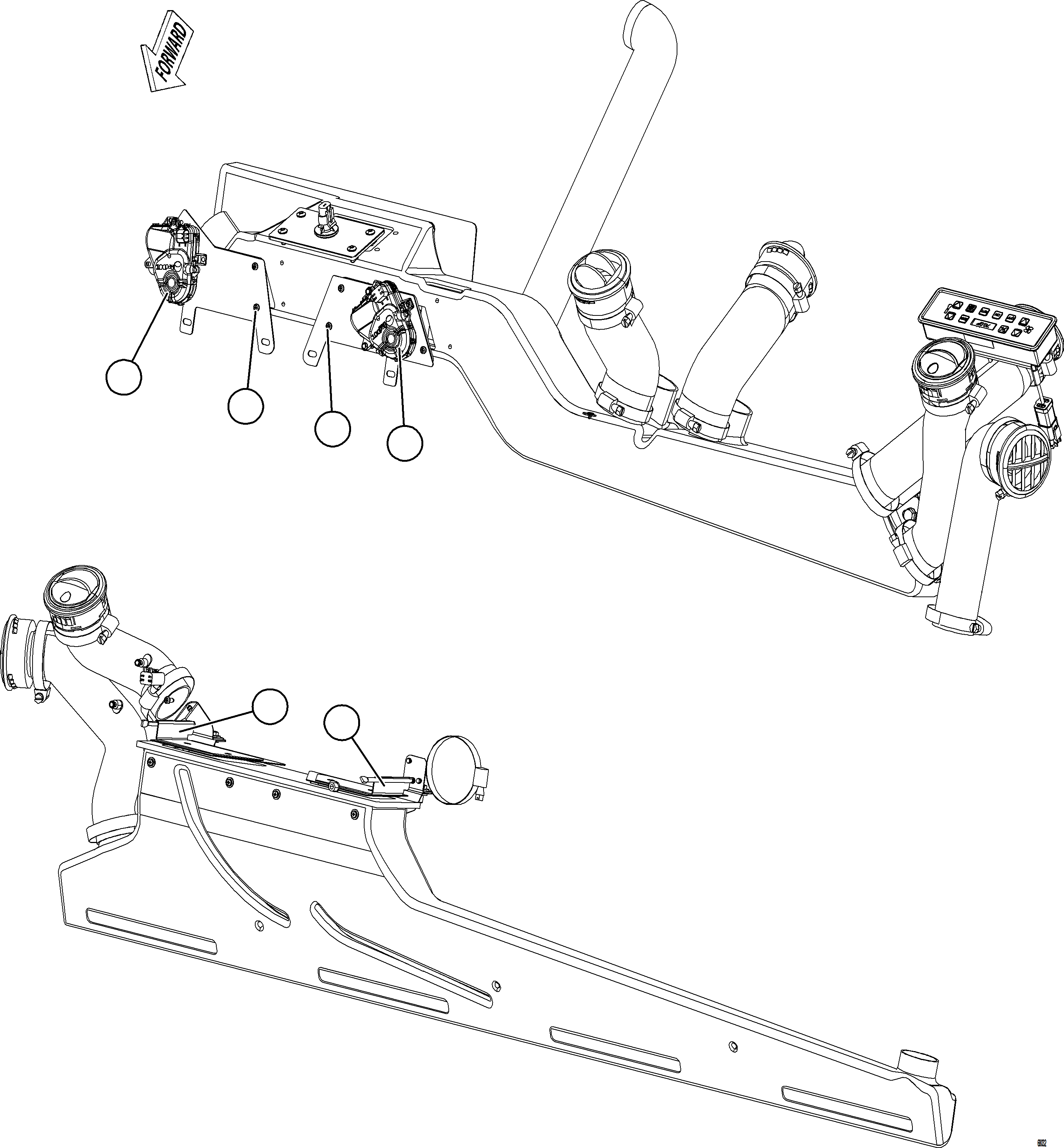 Komatsu parts book diagram for AFE77-D 830E-5 S/N A50007 & A50018  UNITED TACONITE: HVAC INSTALLATION    2/4