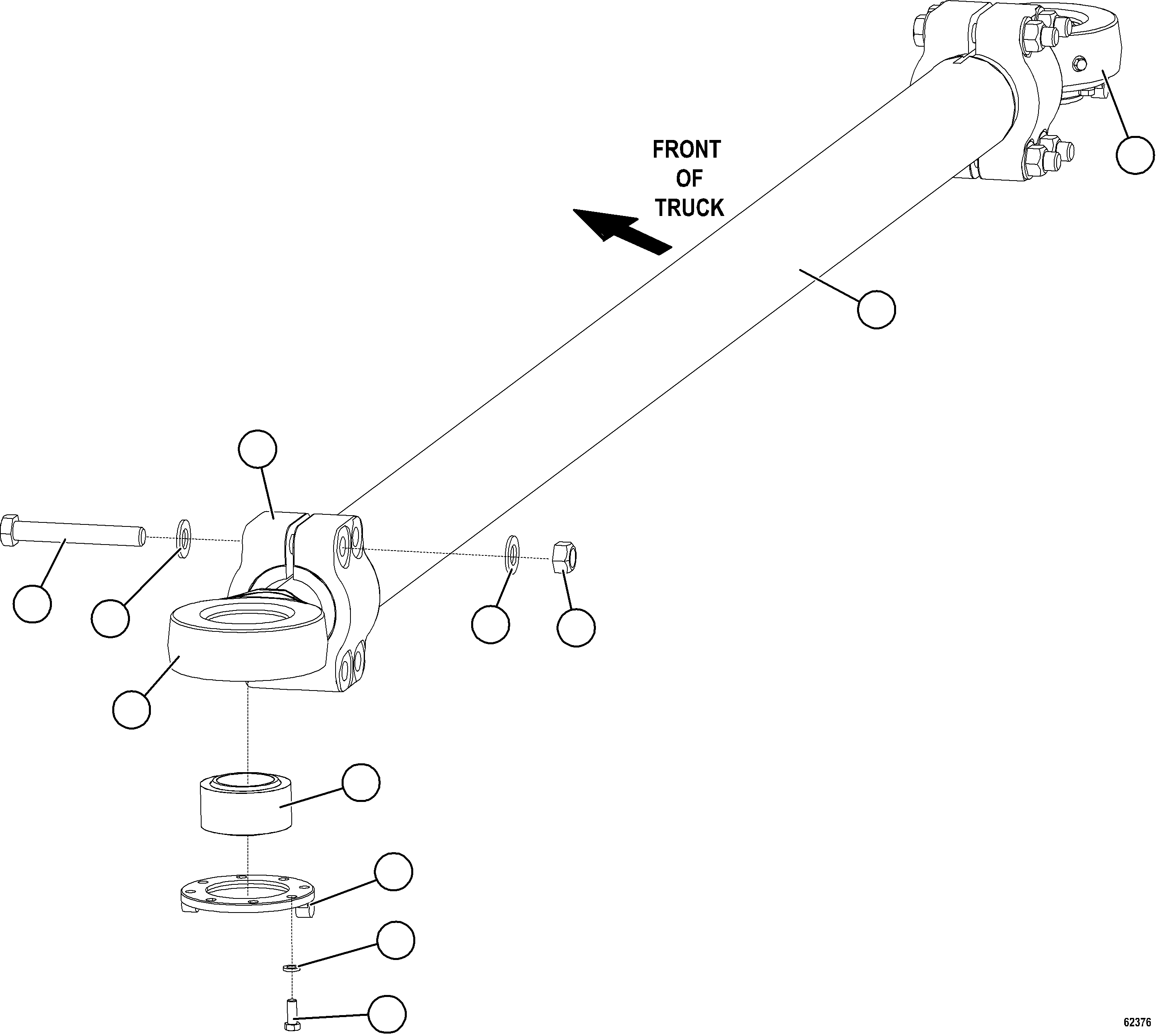 Komatsu parts book diagram for AFE77-D 830E-5 S/N A50007 & A50018  UNITED TACONITE: TIE ROD ASSEMBLY    58E-40-00040