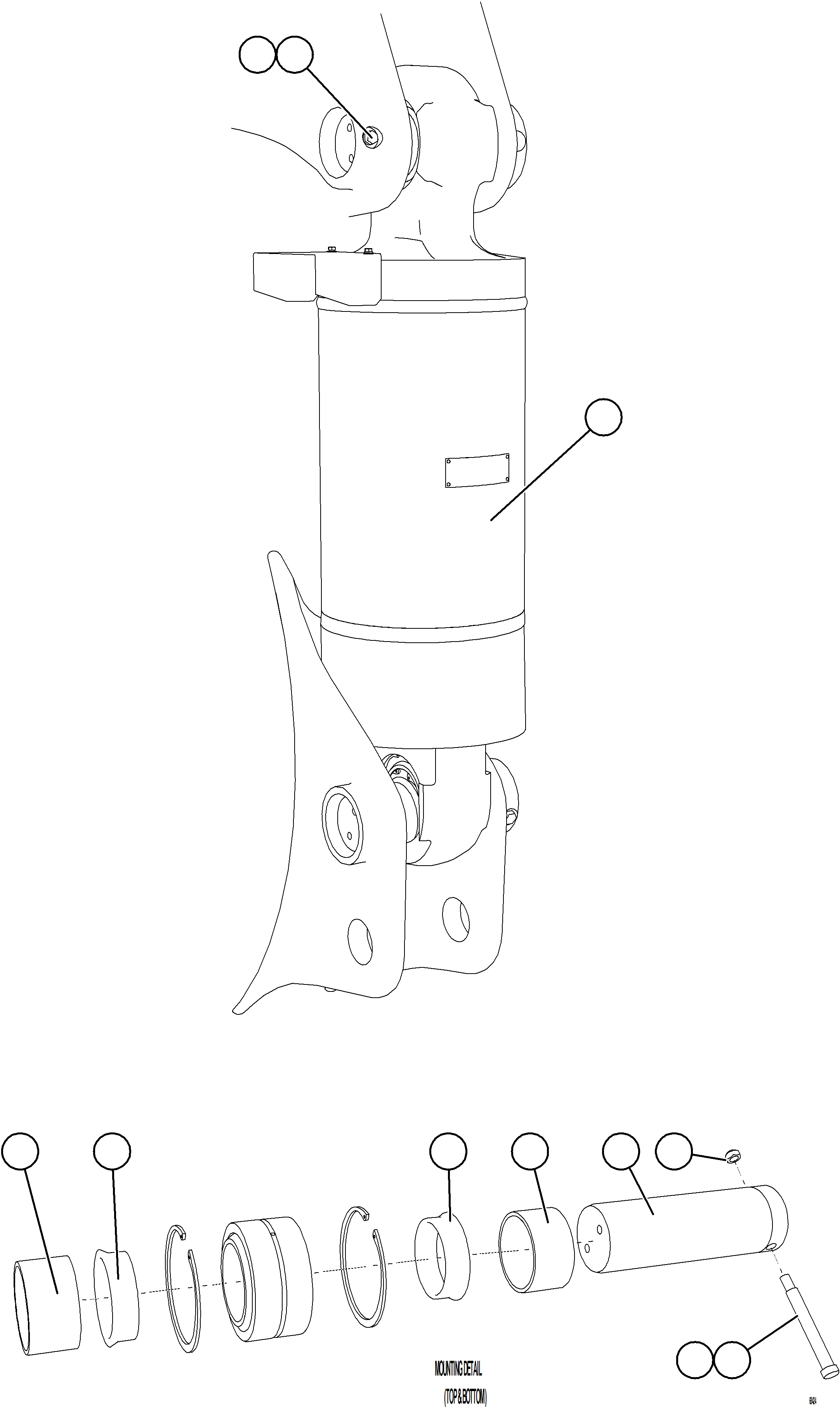 Komatsu parts book diagram for AFE77-D 830E-5 S/N A50007 & A50018  UNITED TACONITE: REAR SUSPENSION INSTALLATION