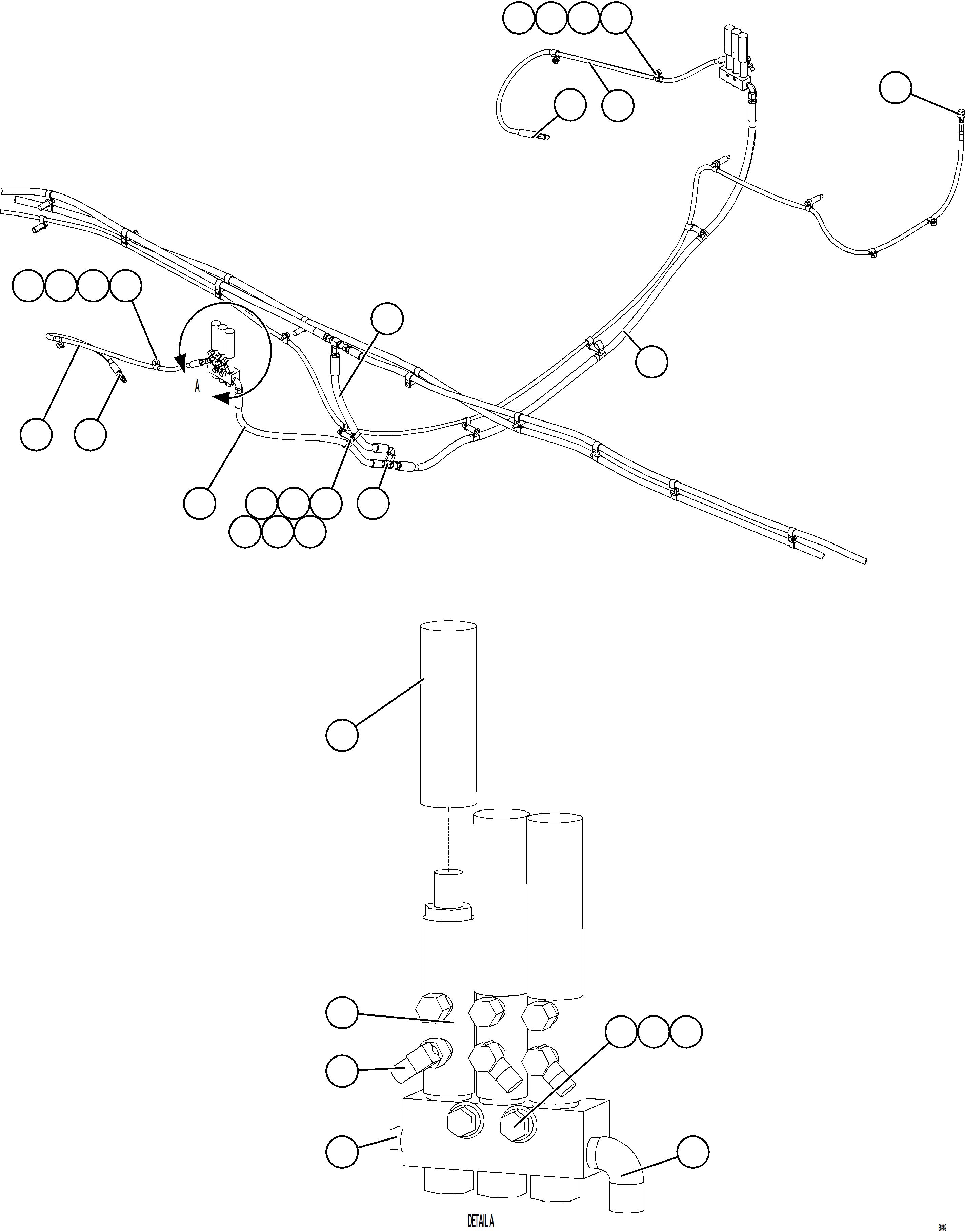 Komatsu parts book diagram for AFE77-D 830E-5 S/N A50007 & A50018  UNITED TACONITE: AUTOMATIC LUBRICATION SYSTEM    3/5