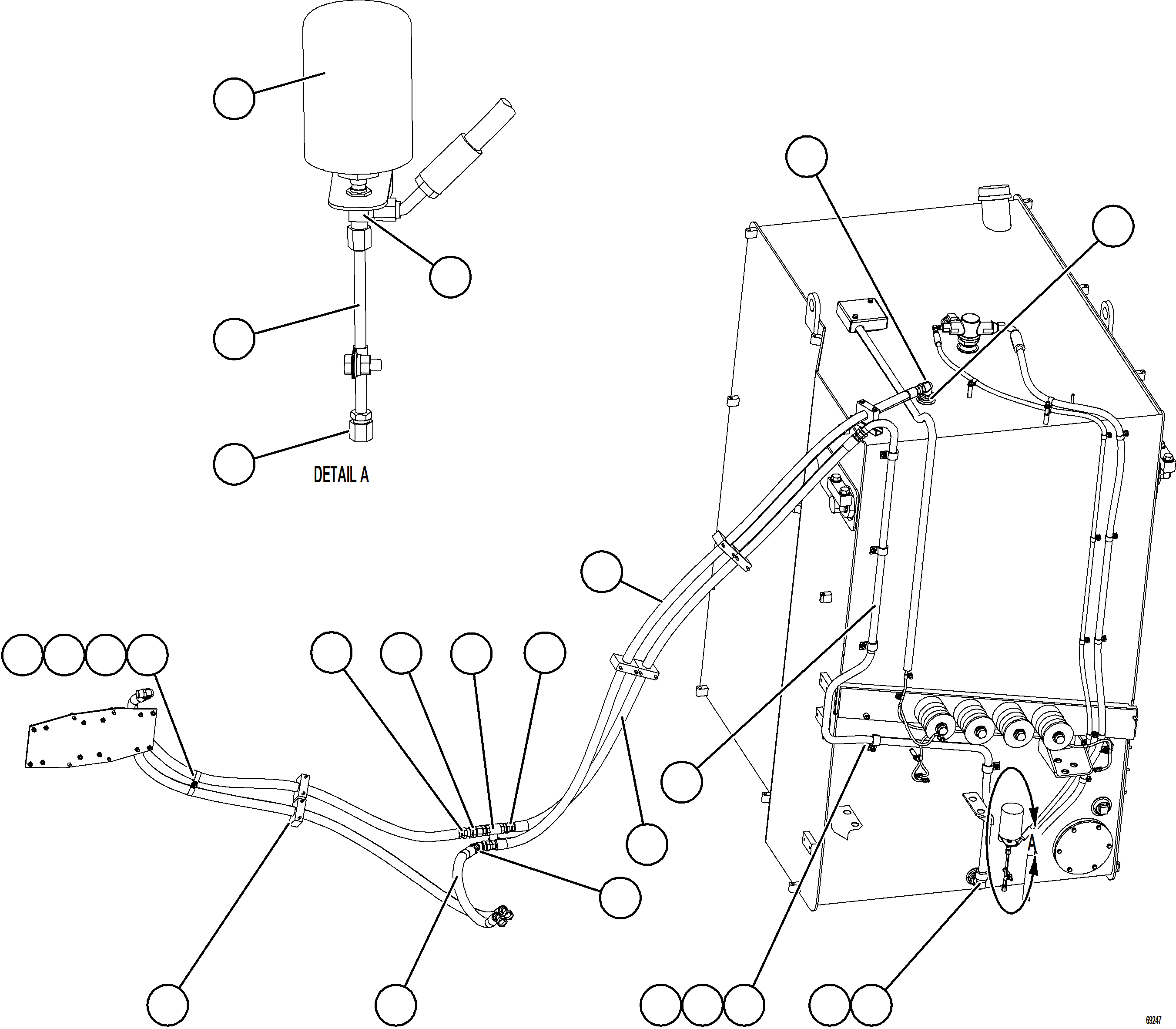 Dump Trucks Komatsu / AFE77-H 830E-5 S/N A50020 - A50021, A50023, A50027 TACORA(AFE77-H) / FUEL SYSTEM PIPING    1/5(056 : 69247)