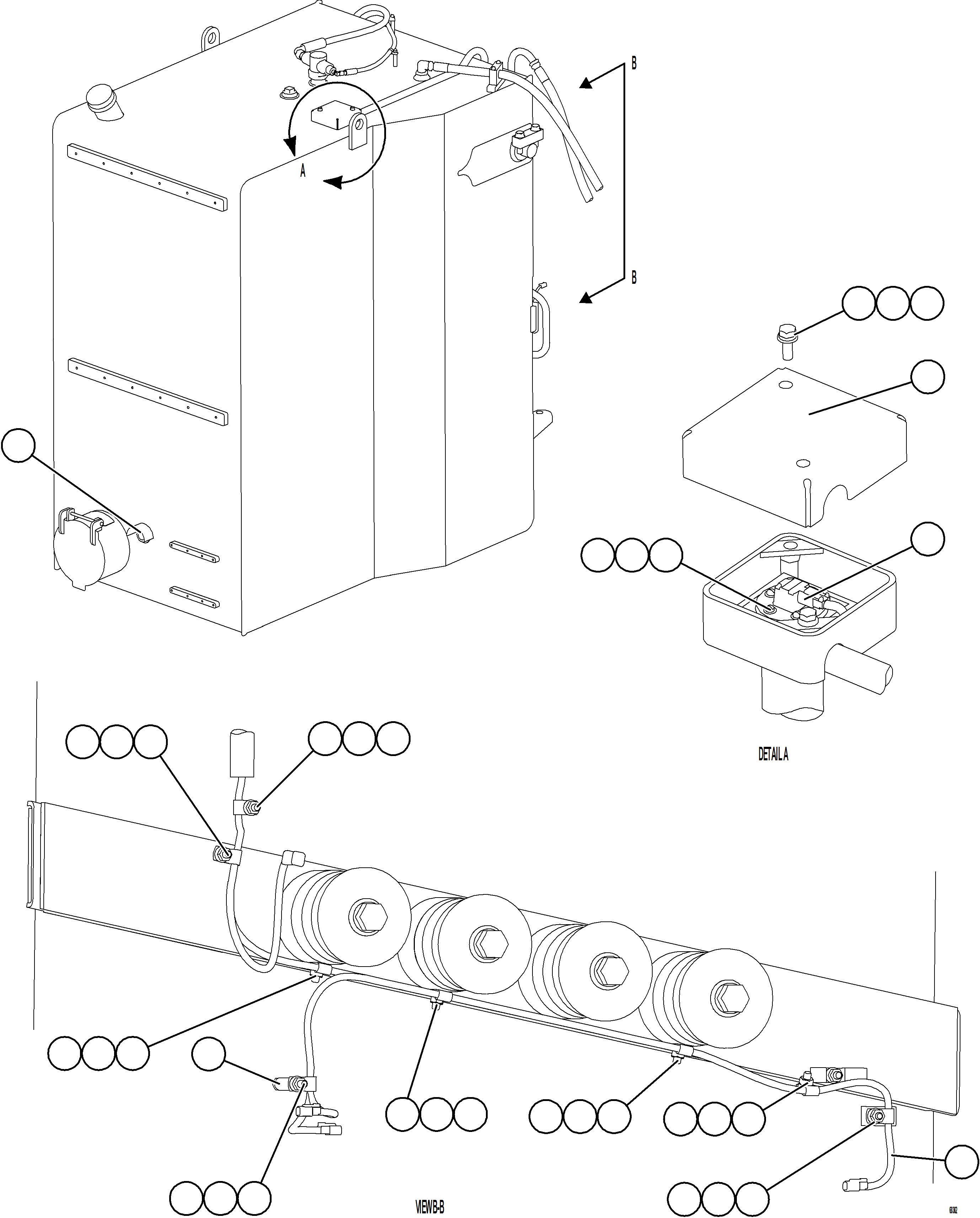 Dump Trucks Komatsu / AFE77-H 830E-5 S/N A50020 - A50021, A50023, A50027 TACORA(AFE77-H) / FUEL TANK WIRING(072 : 68362)