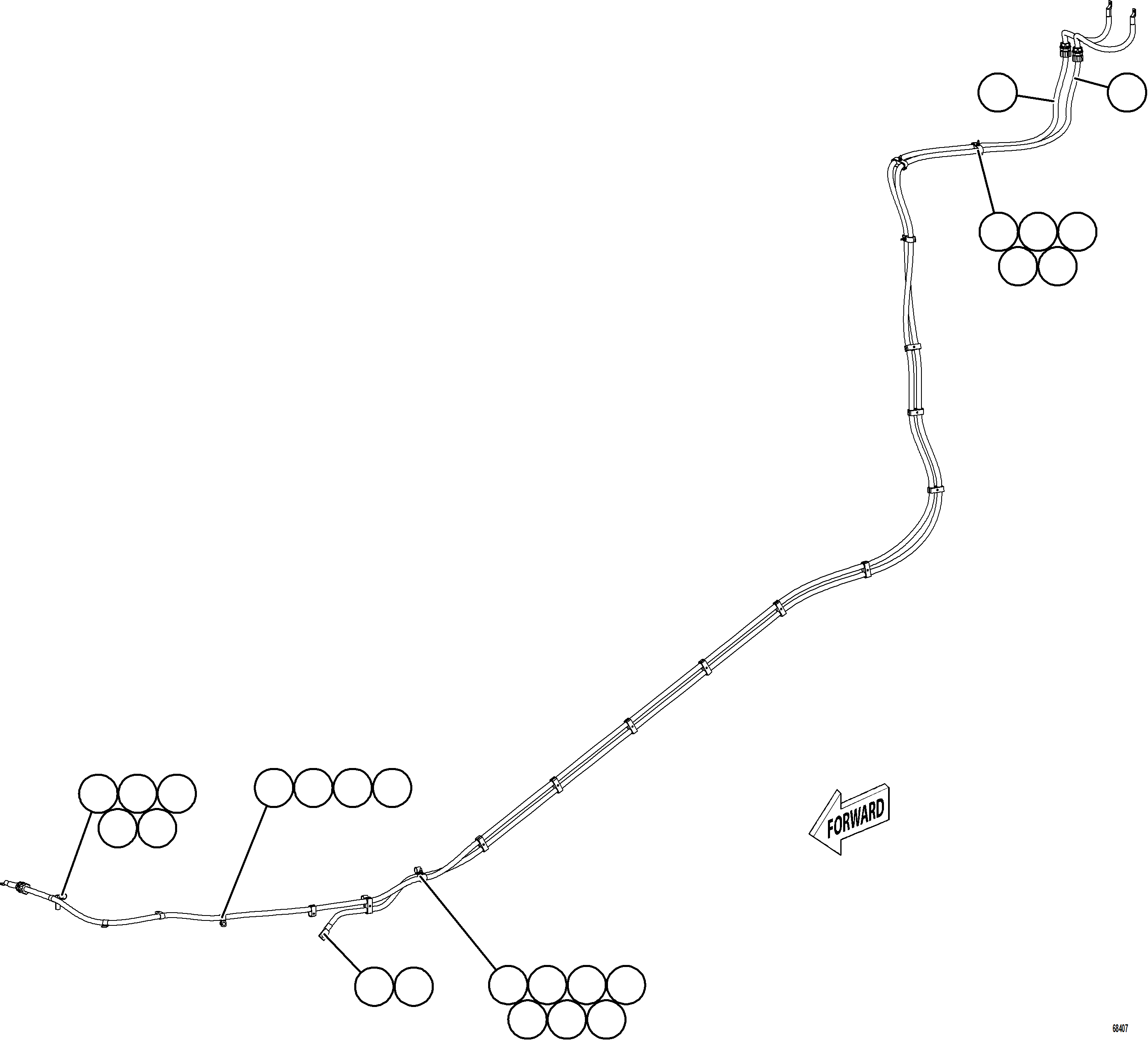 Dump Trucks Komatsu / AFE77-H 830E-5 S/N A50020 - A50021, A50023, A50027 TACORA(AFE77-H) / AUXILIARY CONTROL CABINET POWER WIRING(156 : 68407)