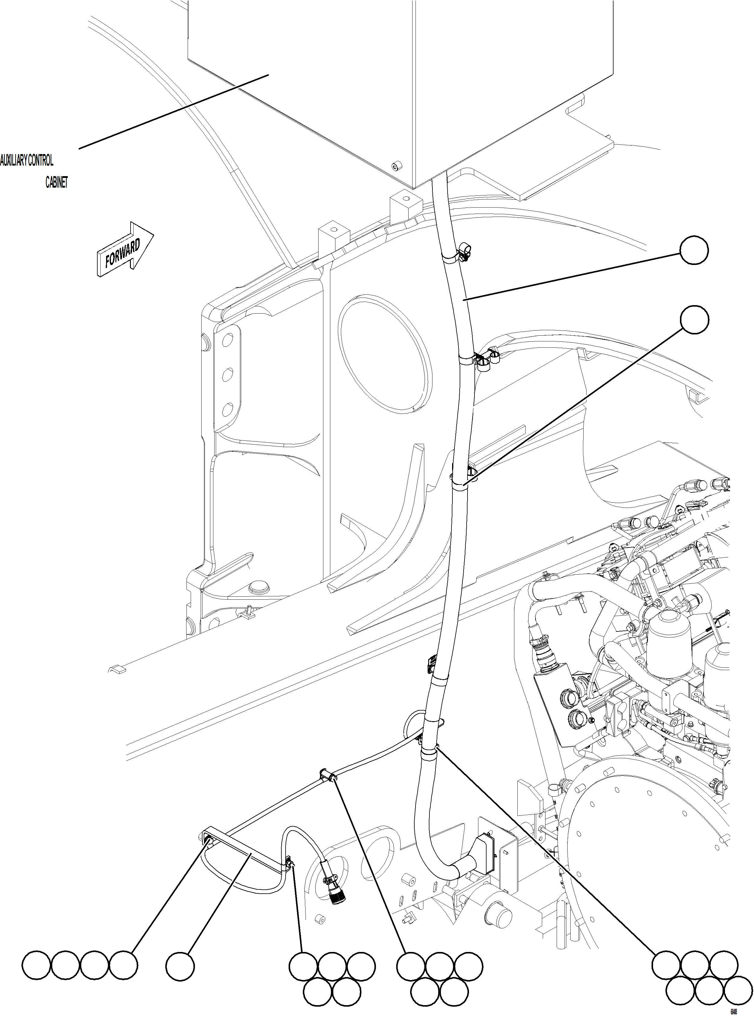Dump Trucks Komatsu / AFE77-H 830E-5 S/N A50020 - A50021, A50023, A50027 TACORA(AFE77-H) / AUXILIARY CONTROL HARNESS(176 : 68408)
