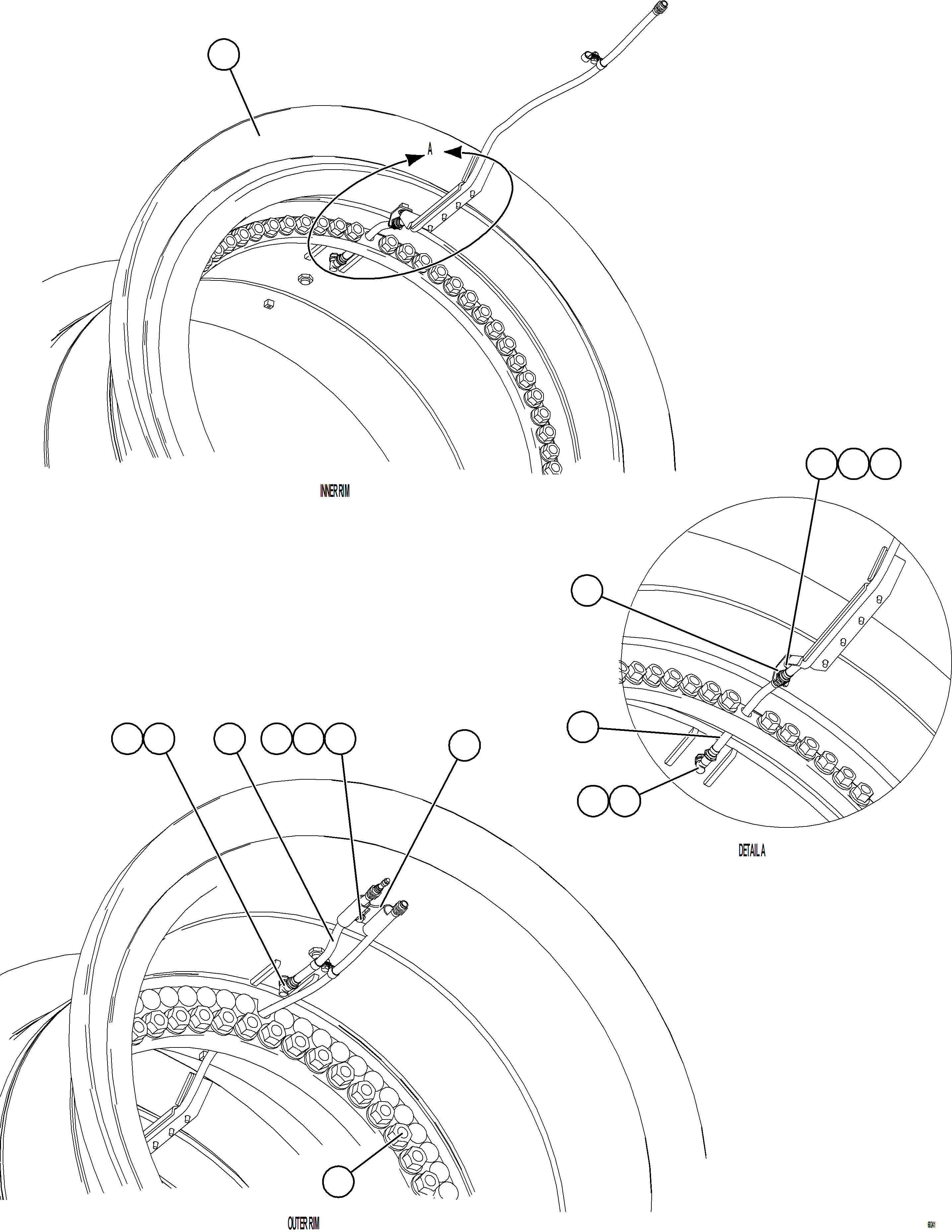 Dump Trucks Komatsu / AFE77-H 830E-5 S/N A50020 - A50021, A50023, A50027 TACORA(AFE77-H) / REAR STANDARD WHEELS(676 : 68241)