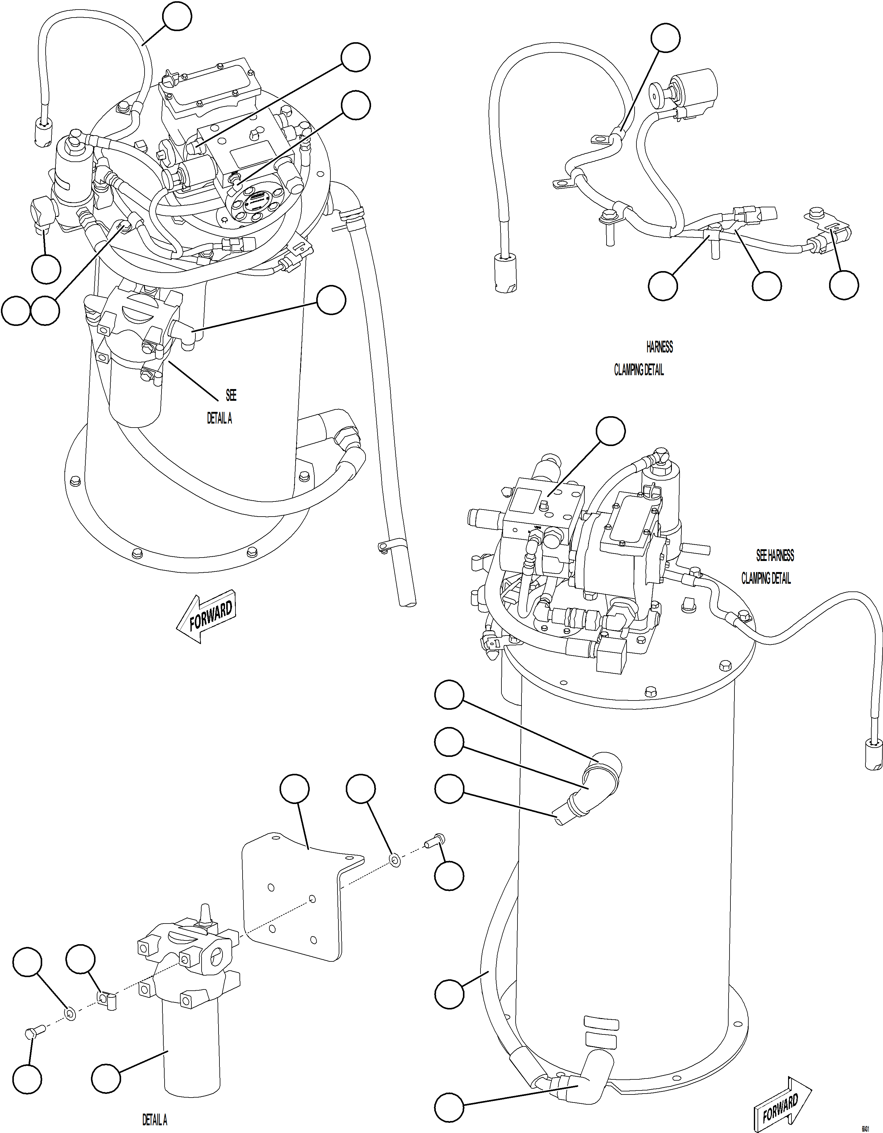 Dump Trucks Komatsu / AFE77-H 830E-5 S/N A50020 - A50021, A50023, A50027 TACORA(AFE77-H) / LUBRICATION PUMP SUB-ASSEMBLY(734 : 68431)