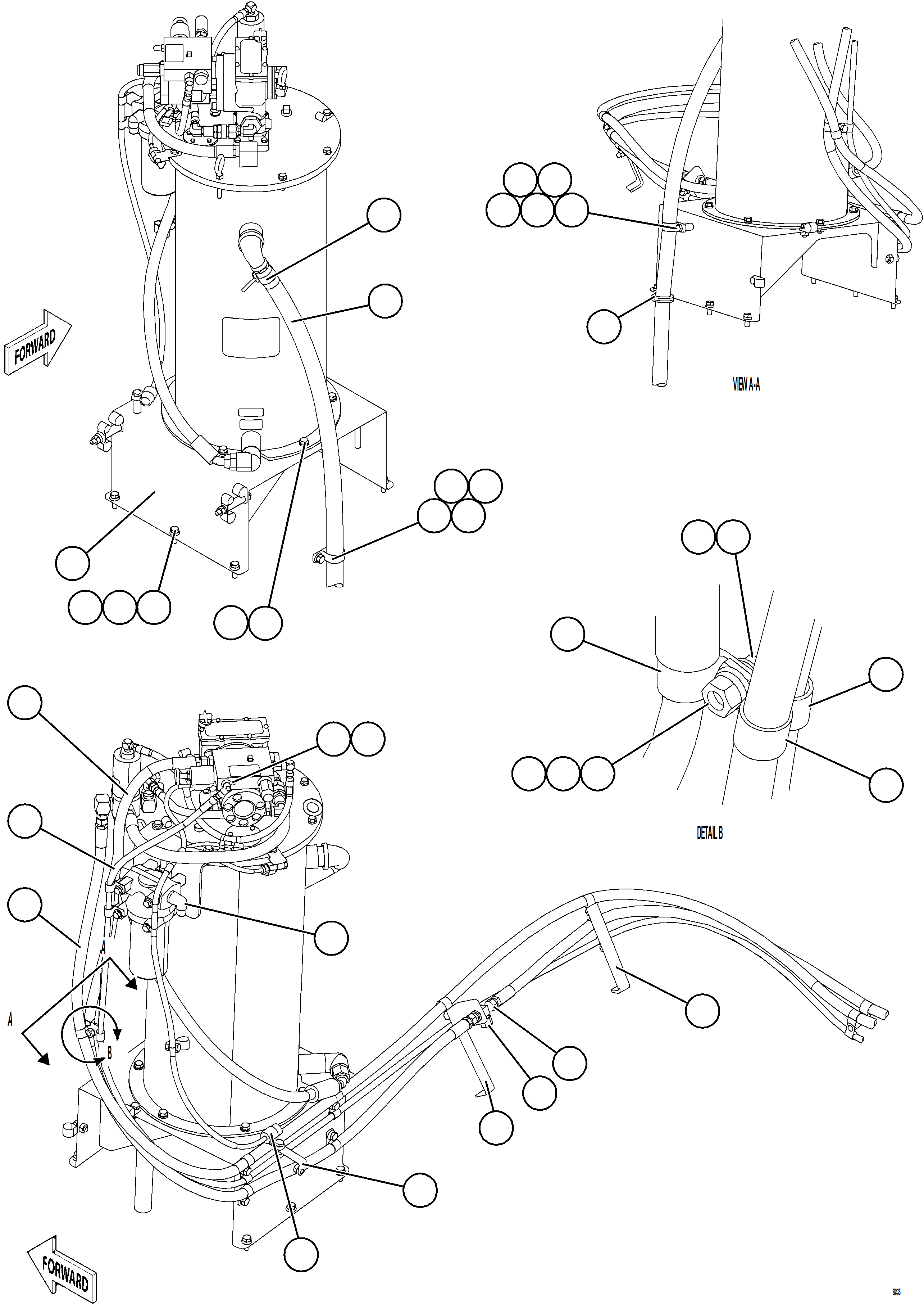 Dump Trucks Komatsu / AFE77-H 830E-5 S/N A50020 - A50021, A50023, A50027 TACORA(AFE77-H) / AUTOMATIC LUBRICATION SYSTEM    1/5(750 : 68435)