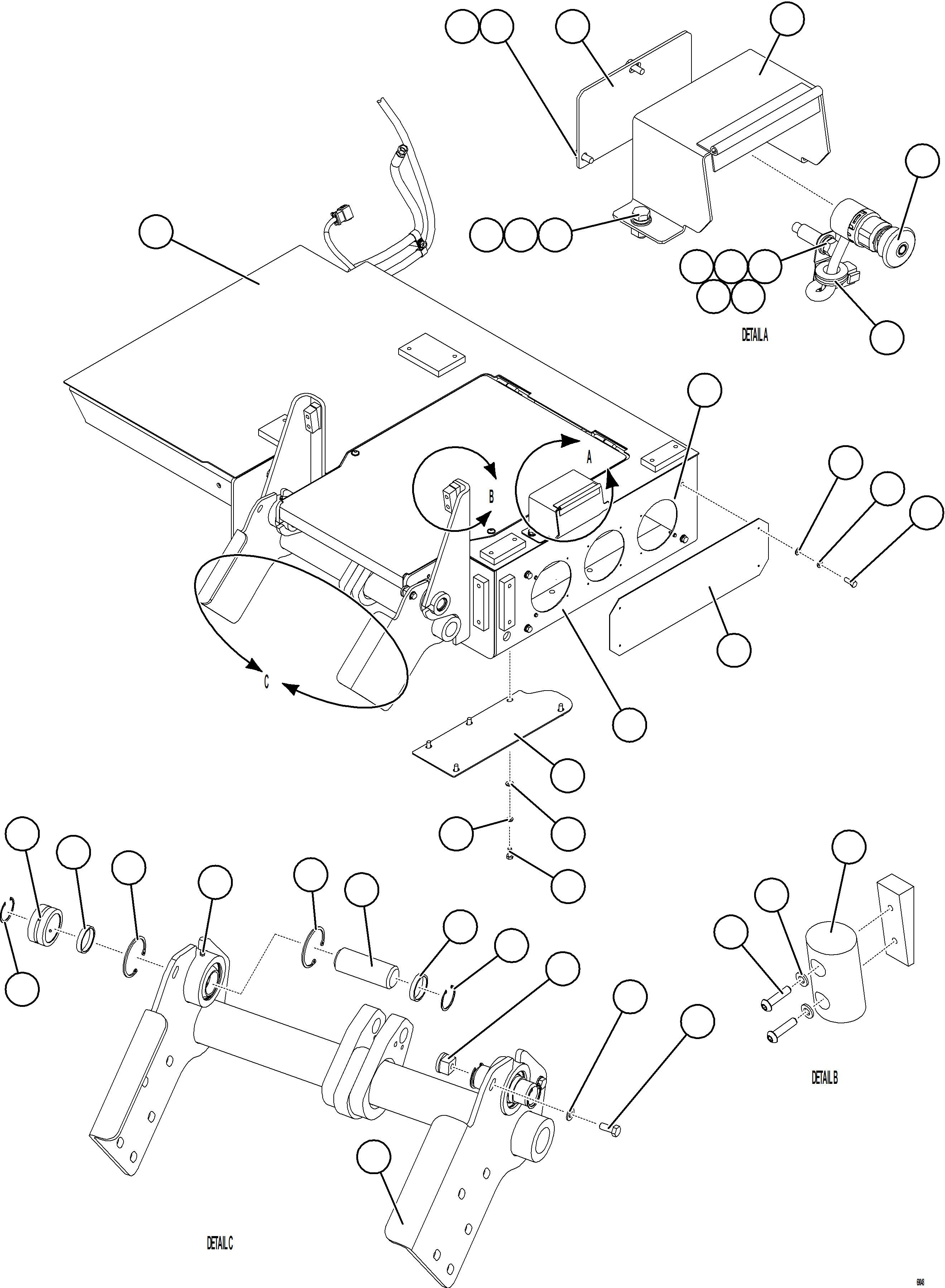 Dump Trucks Komatsu / AFE77-L 830E-5 S/N A50034 - A50038, A50041 - A50042  BOLIDEN(AFE77-L) / PLATFORM ASSEMBLY    58E-54-60570    1/2(594 : 69048)