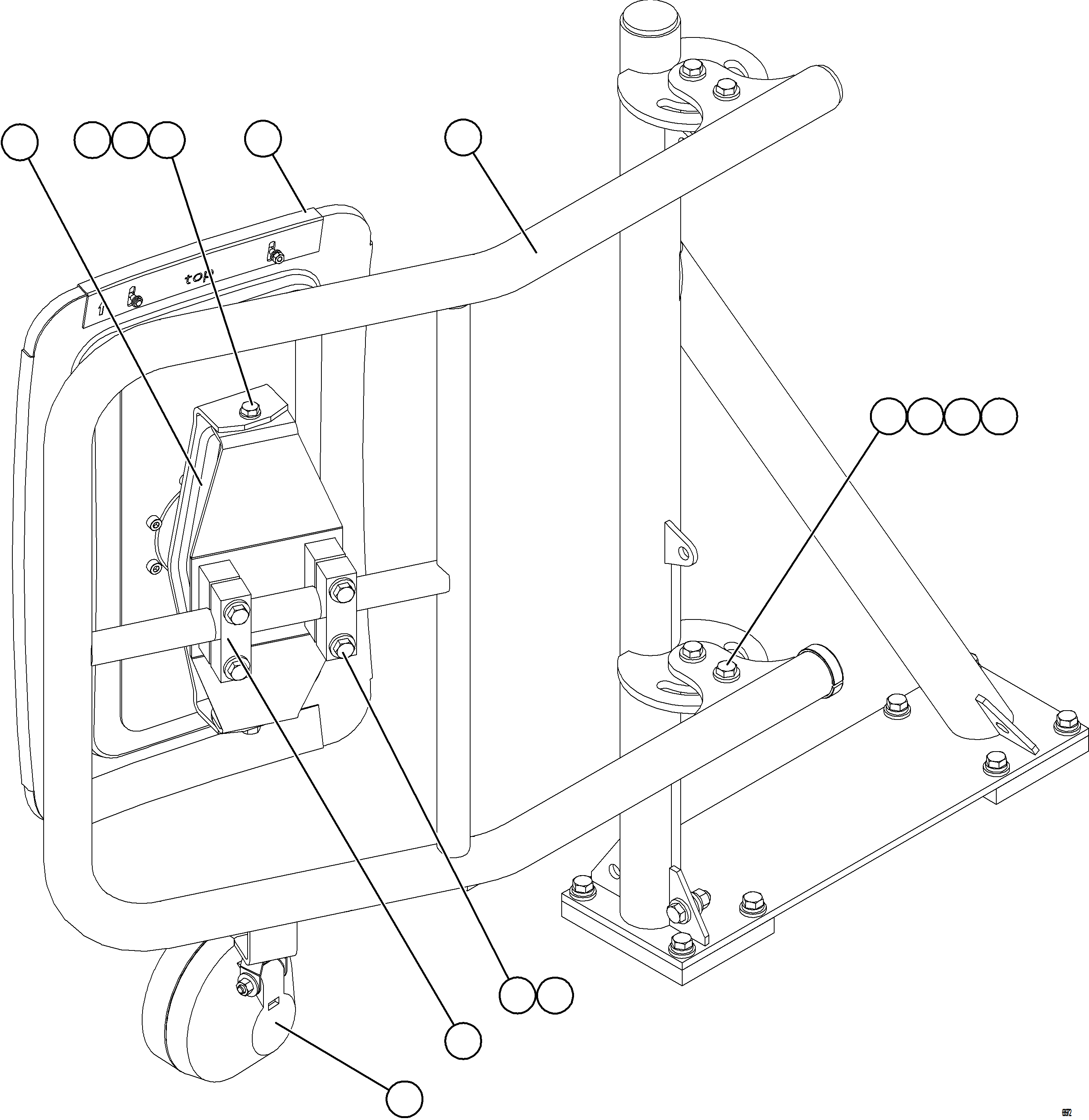 Dump Trucks Komatsu / AFE77-L 830E-5 S/N A50034 - A50038, A50041 - A50042  BOLIDEN(AFE77-L) / RH MIRROR INSTALLATION(620 : 68972)