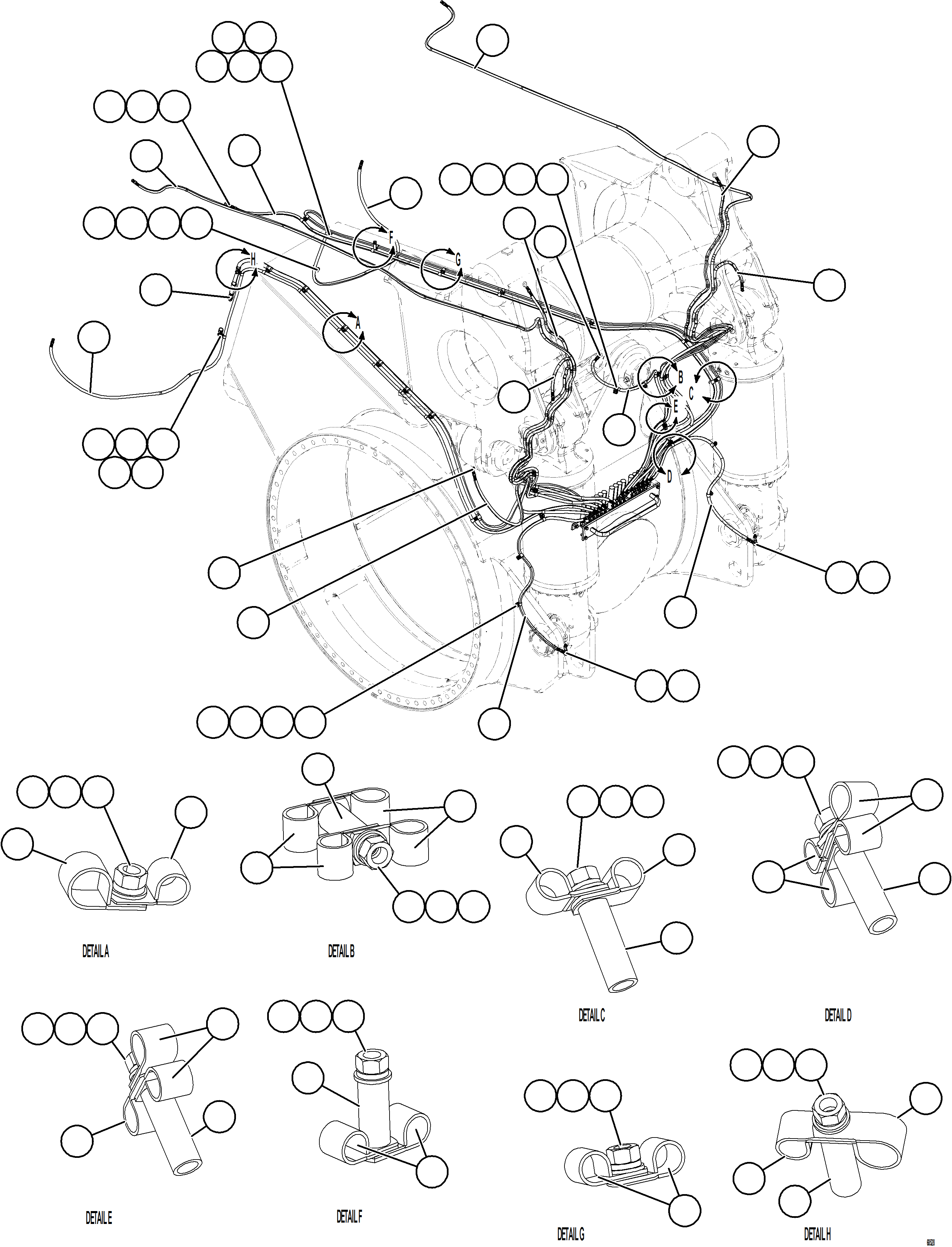 Dump Trucks Komatsu / AFE77-L 830E-5 S/N A50034 - A50038, A50041 - A50042  BOLIDEN(AFE77-L) / AUTOMATIC LUBRICATION SYSTEM - REAR AXLE    2/2(750 : 68528)