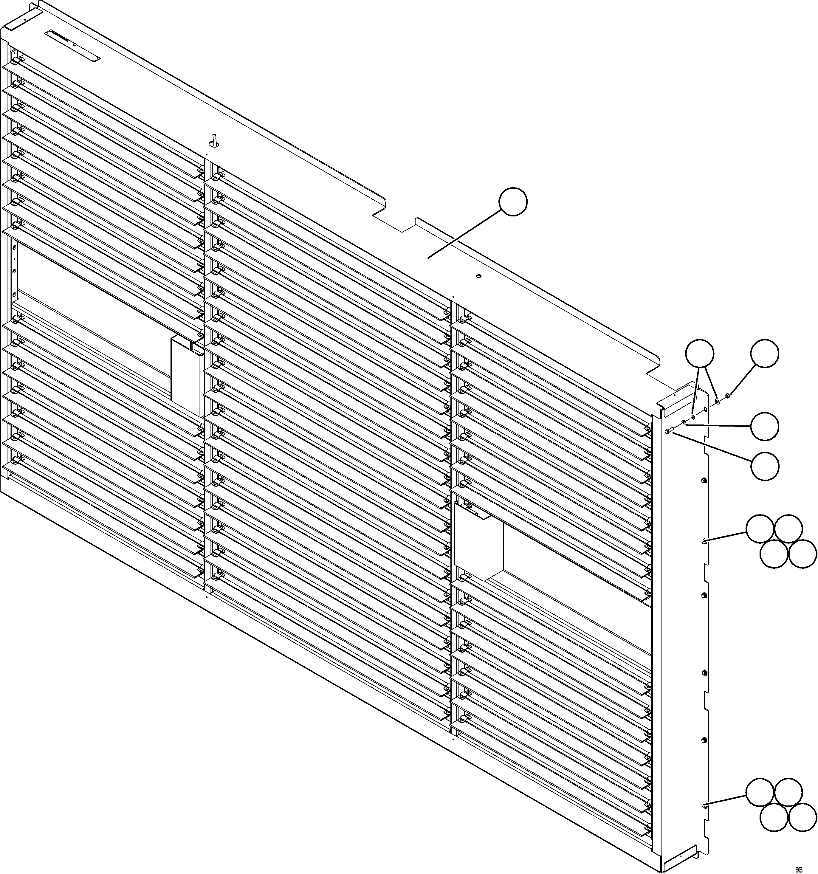 Dump Trucks Komatsu / AFE77-L 830E-5 S/N A50034 - A50038, A50041 - A50042  BOLIDEN(AFE77-L) / RADIATOR SHUTTER INSTALLATION    1/2(794 : 69065)