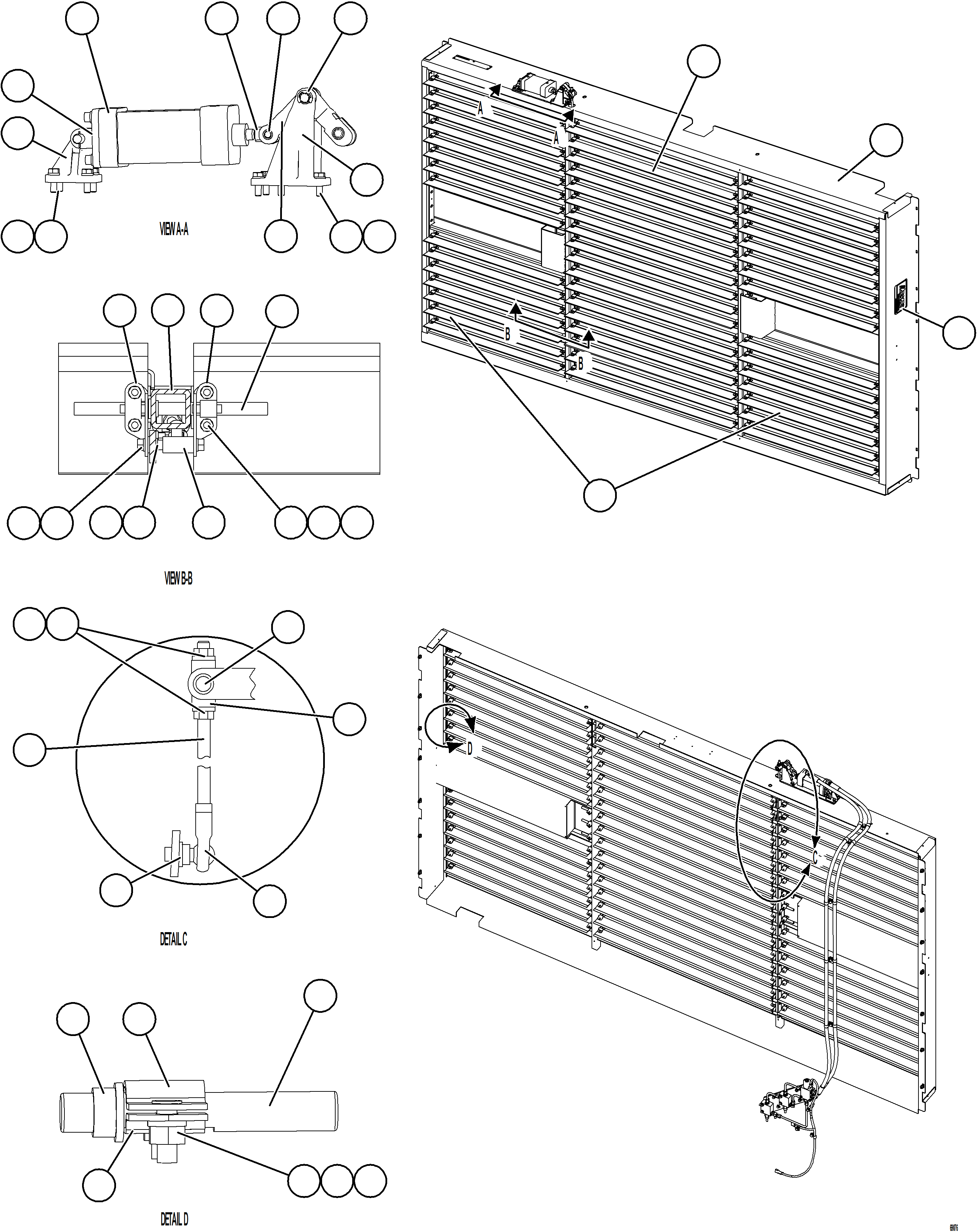 Dump Trucks Komatsu / AFE77-L 830E-5 S/N A50034 - A50038, A50041 - A50042  BOLIDEN(AFE77-L) / RADIATOR SHUTTER ASSEMBLY    58E-03-01560(798 : 69076)