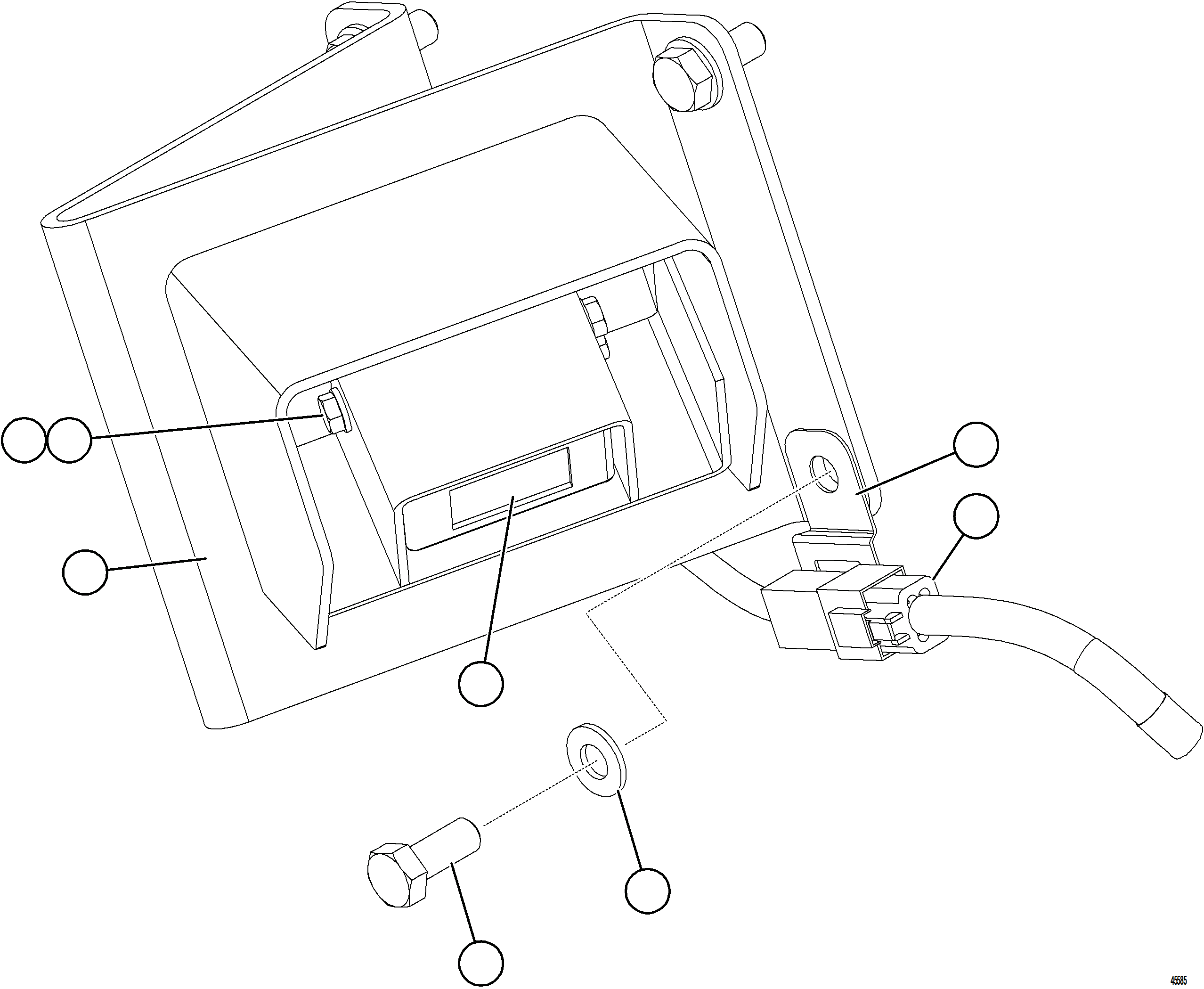Dump Trucks Komatsu / AFE77-L 830E-5 S/N A50034 - A50038, A50041 - A50042  BOLIDEN(AFE77-L) / KOMVISION CAMERA INSTALLATION - FRONT LEFT(824 : 45585)