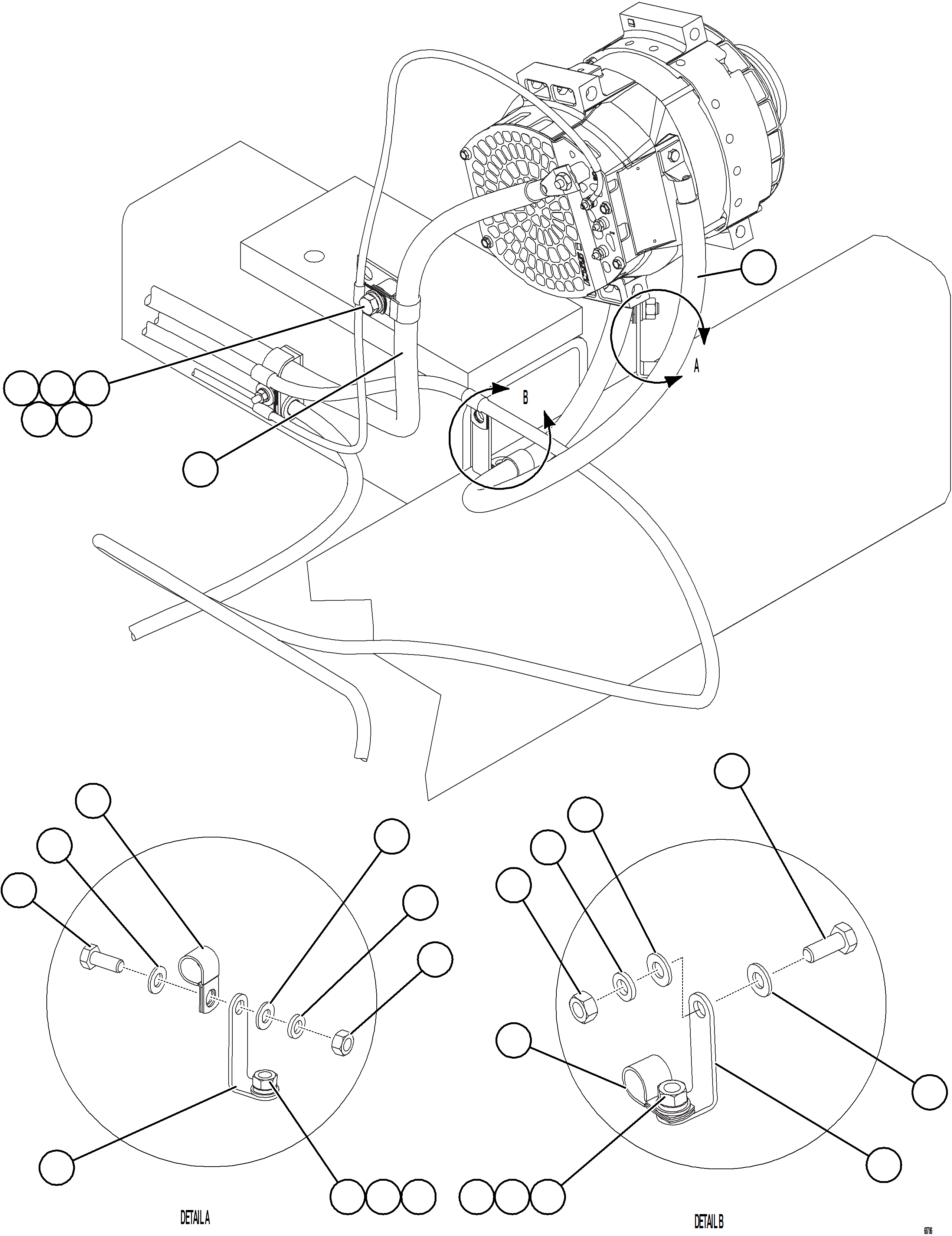 Dump Trucks Komatsu / AFE77-U 830E-5 S/N A50066 - A50067  COPPER MOUNTAIN(AFE77-U) / CHARGING ALTERNATOR WIRING(094 : 68786)